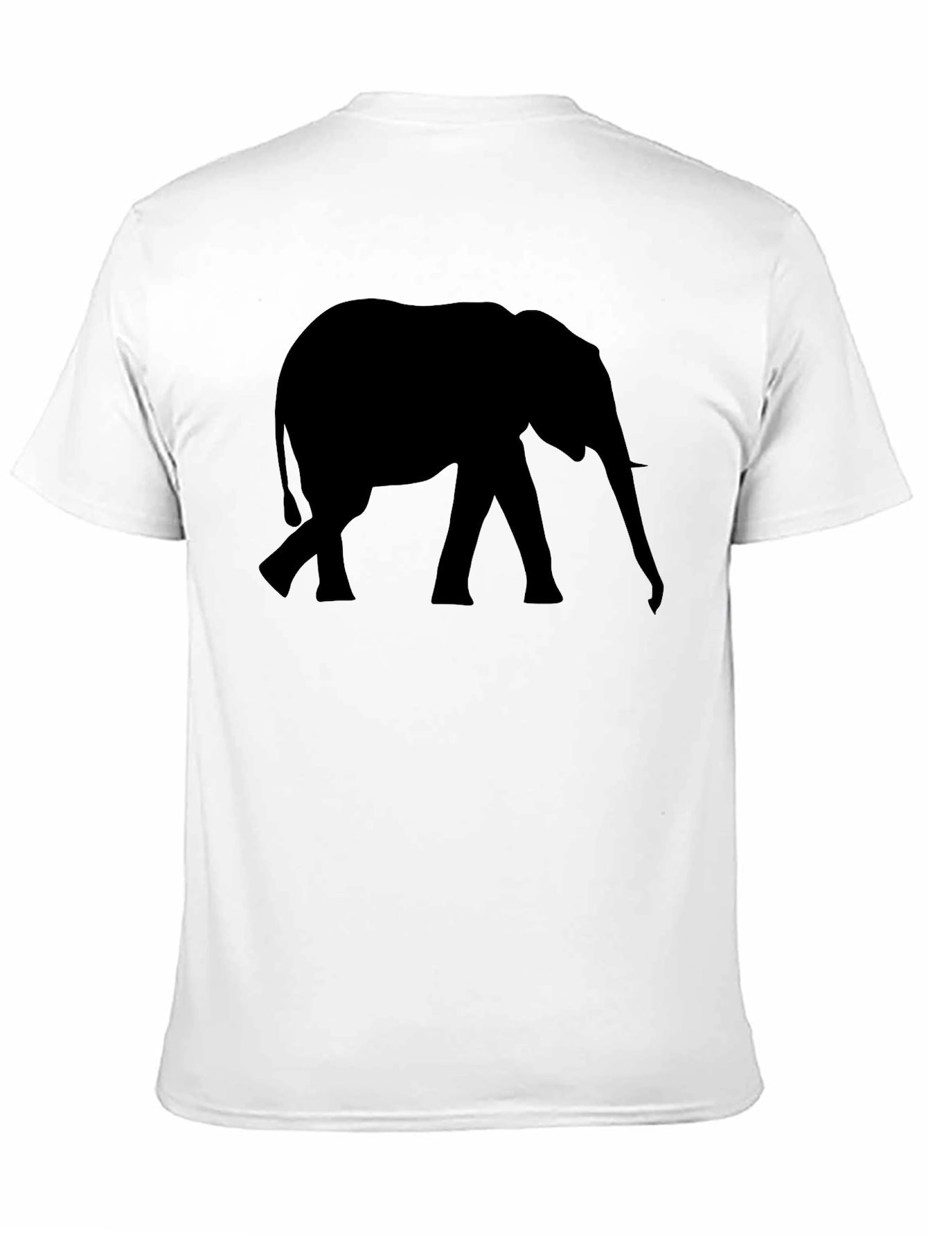 Elephant Silhouette Black T-Shirt