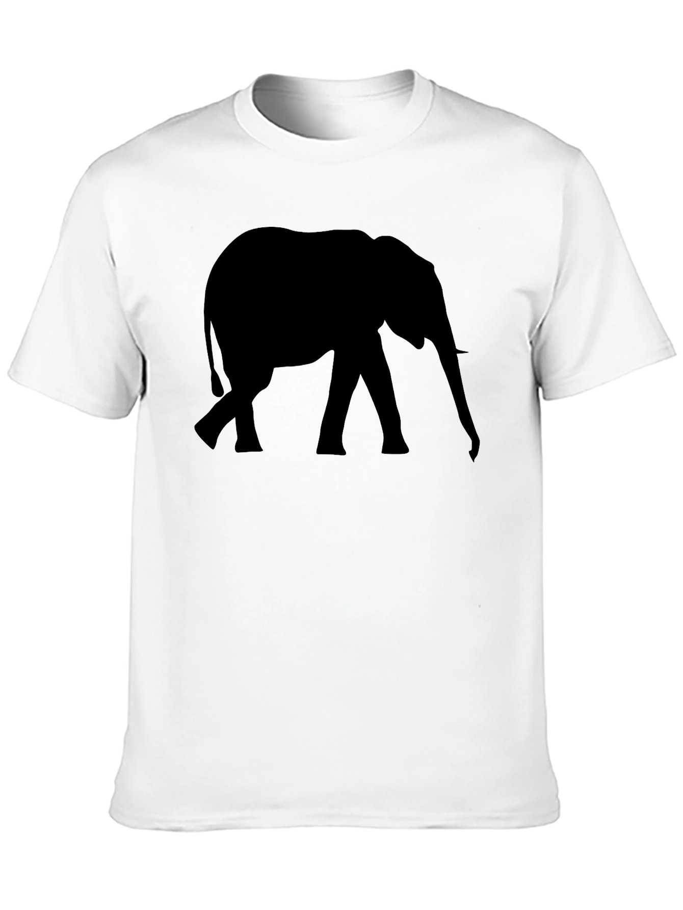 Elephant Silhouette Black T-Shirt