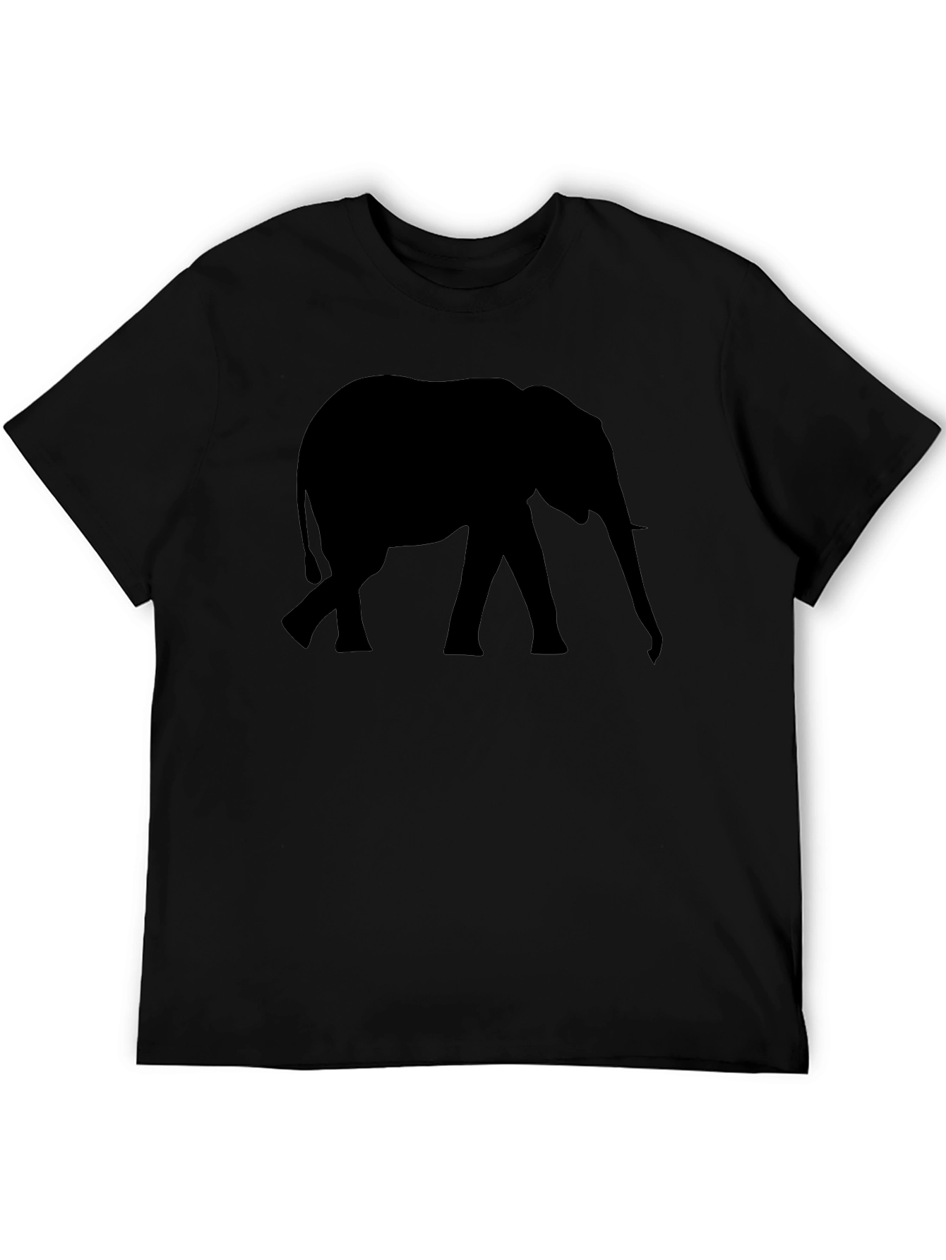 Elephant Silhouette Black T-Shirt