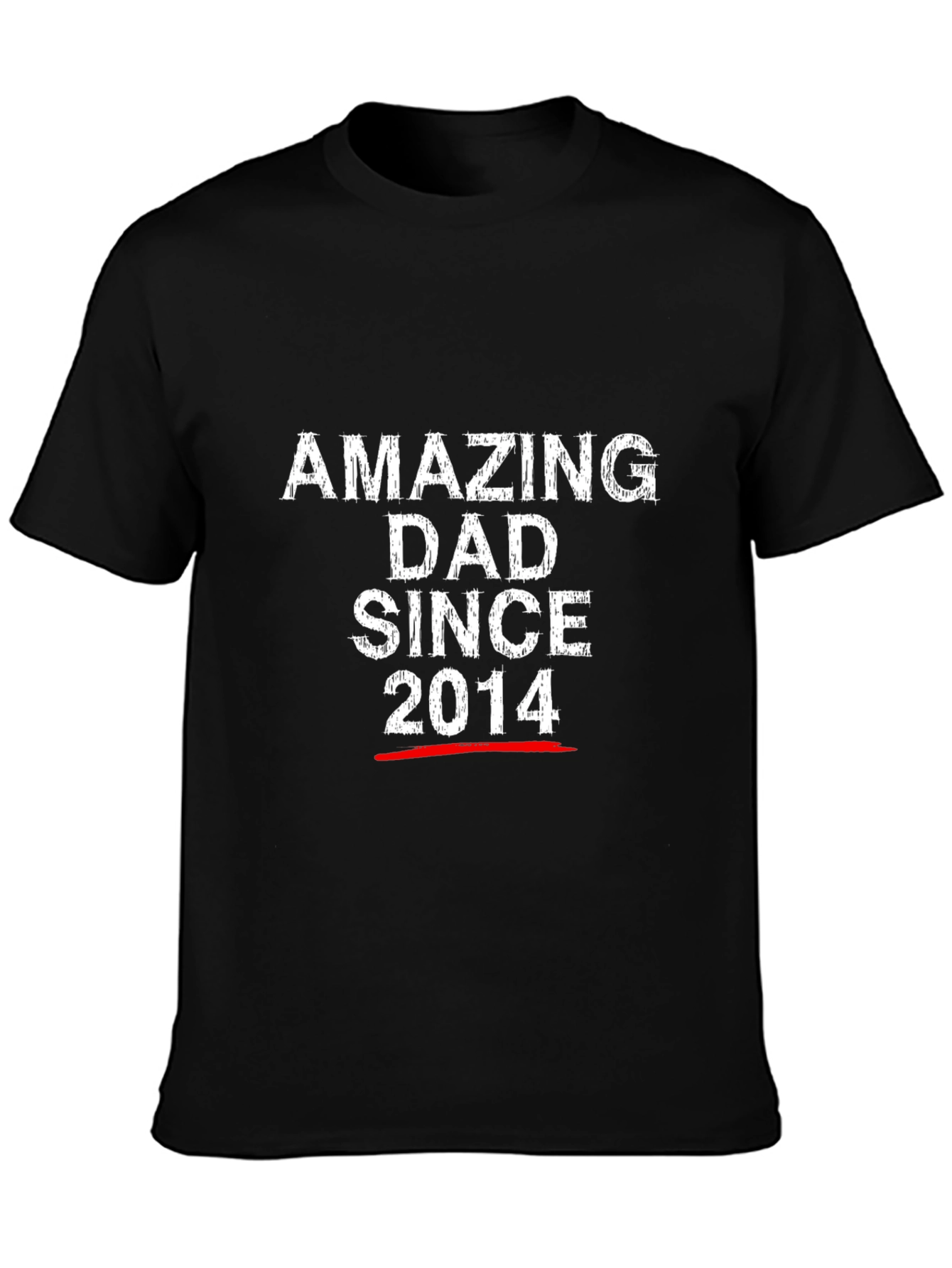 Amazing Dad Since 2014 Black T-Shirt