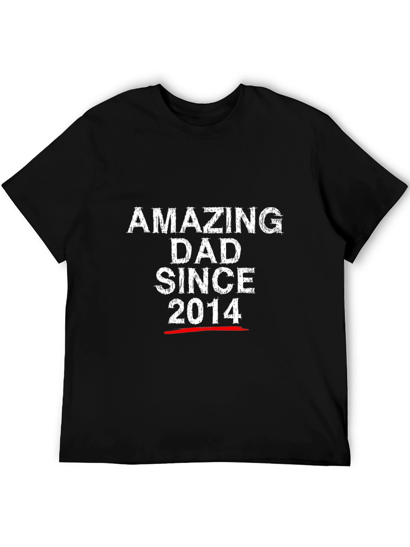 Amazing Dad Since 2014 Black T-Shirt