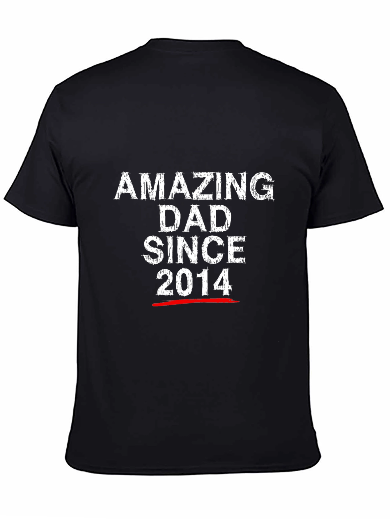 Amazing Dad Since 2014 Black T-Shirt