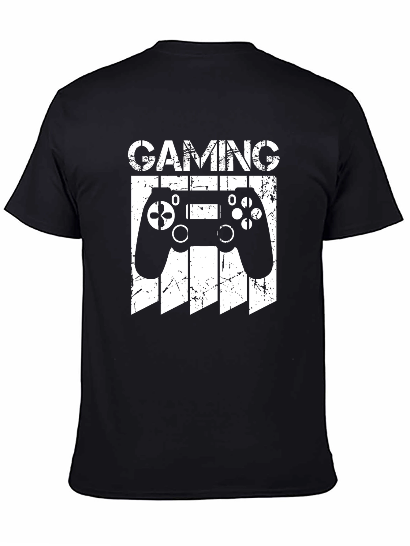 Gaming Controller Graphic Tee - Black Cotton T-Shirt