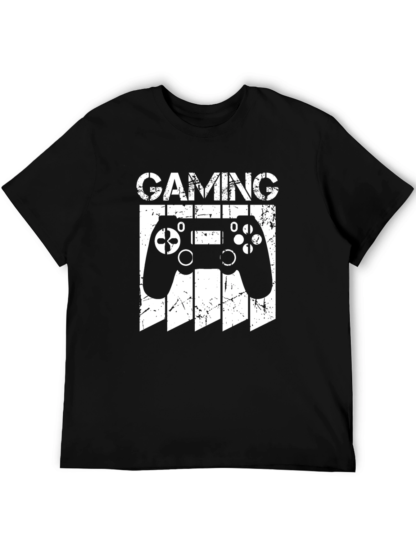 Gaming Controller Graphic Tee - Black Cotton T-Shirt