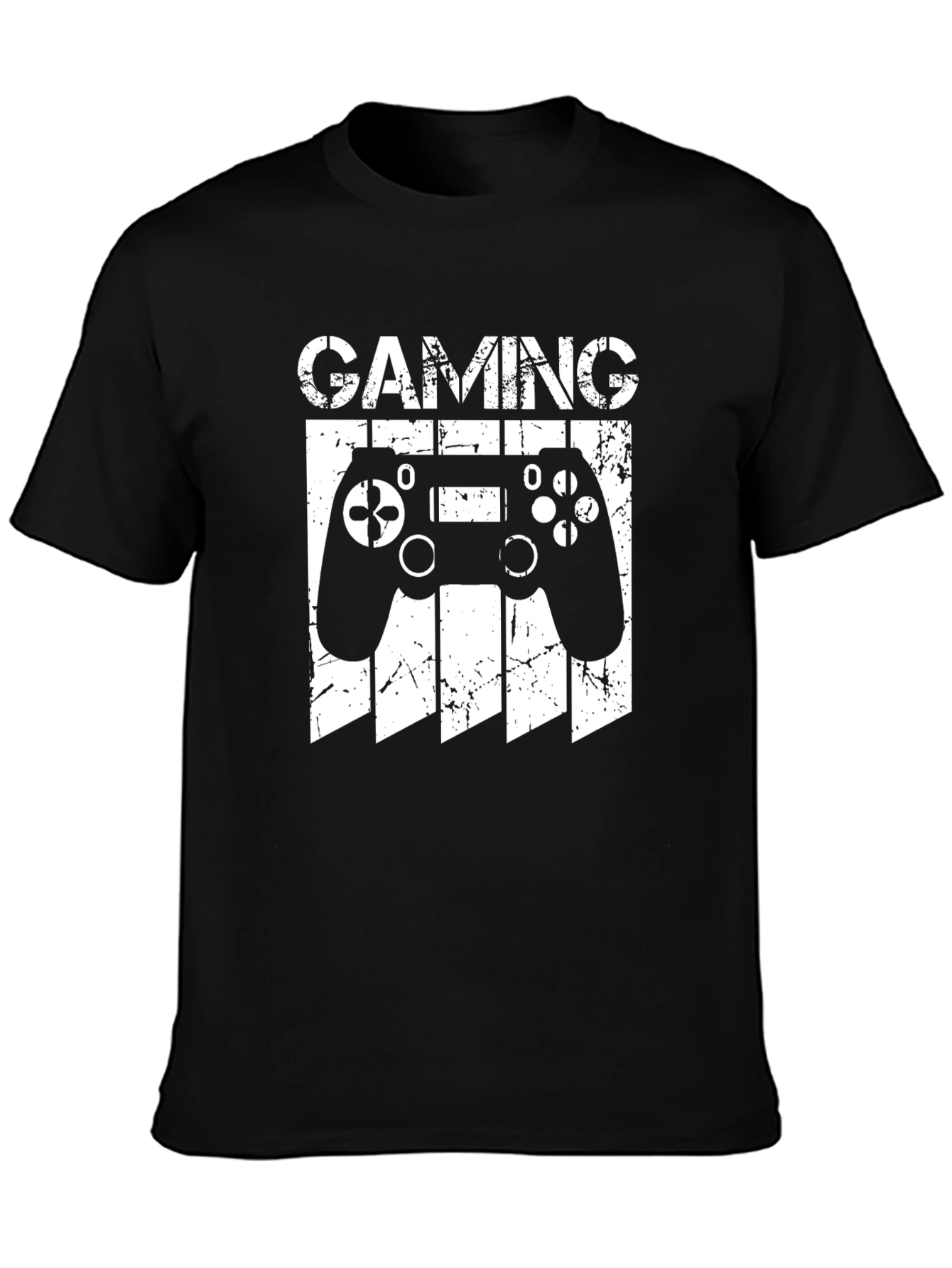 Gaming Controller Graphic Tee - Black Cotton T-Shirt