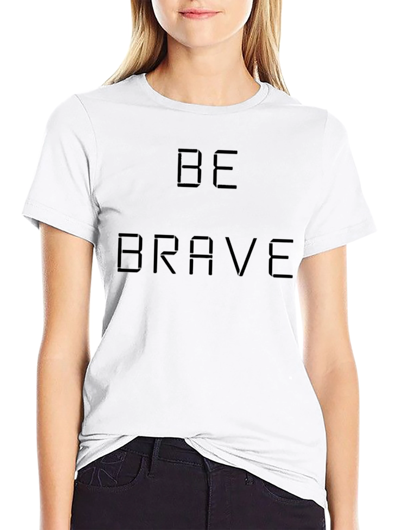 Be Brave T-Shirt - Mens Black Graphic Tee
