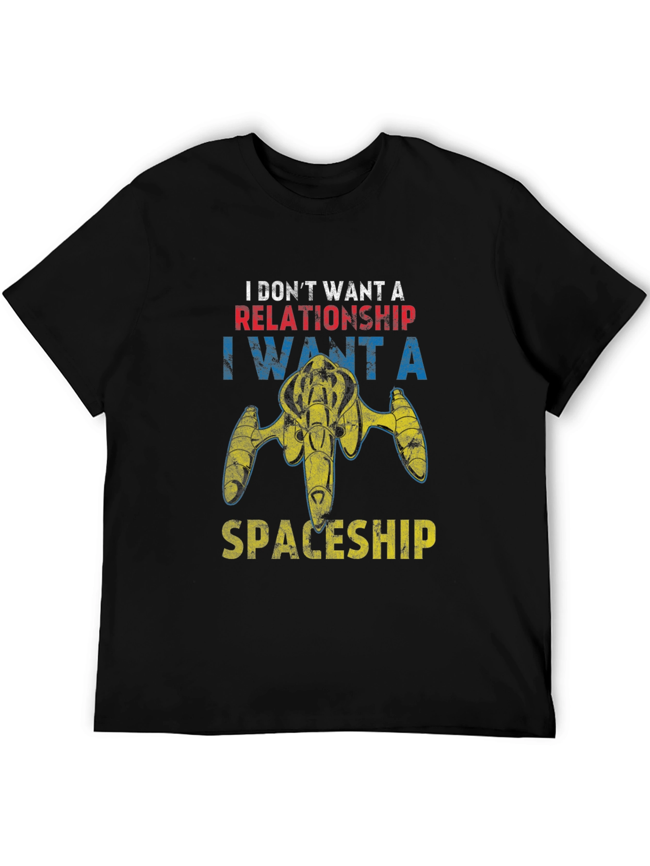 Space Enthusiast T-Shirt - Spaceship Not Relationships