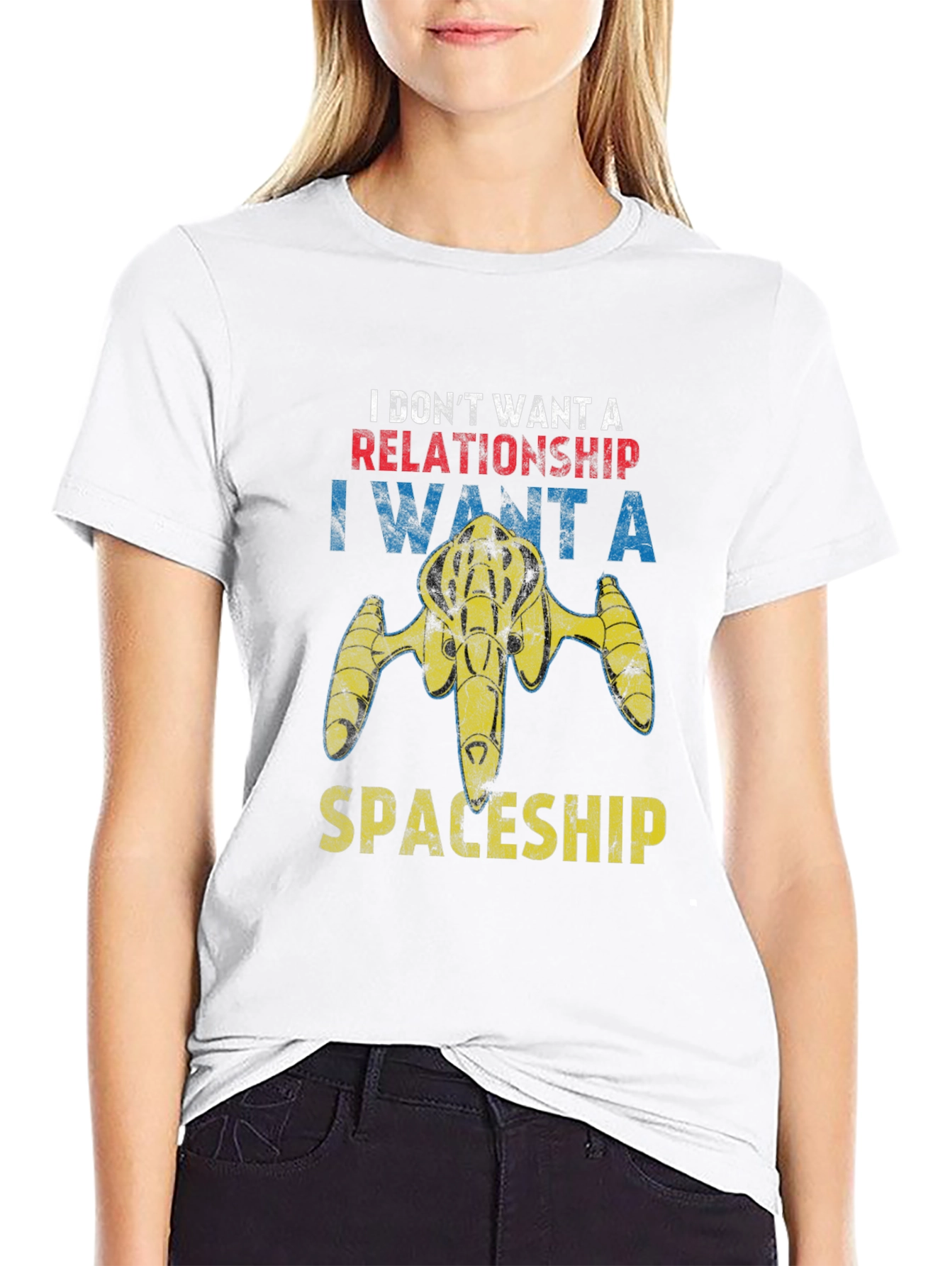 Space Enthusiast T-Shirt - Spaceship Not Relationships