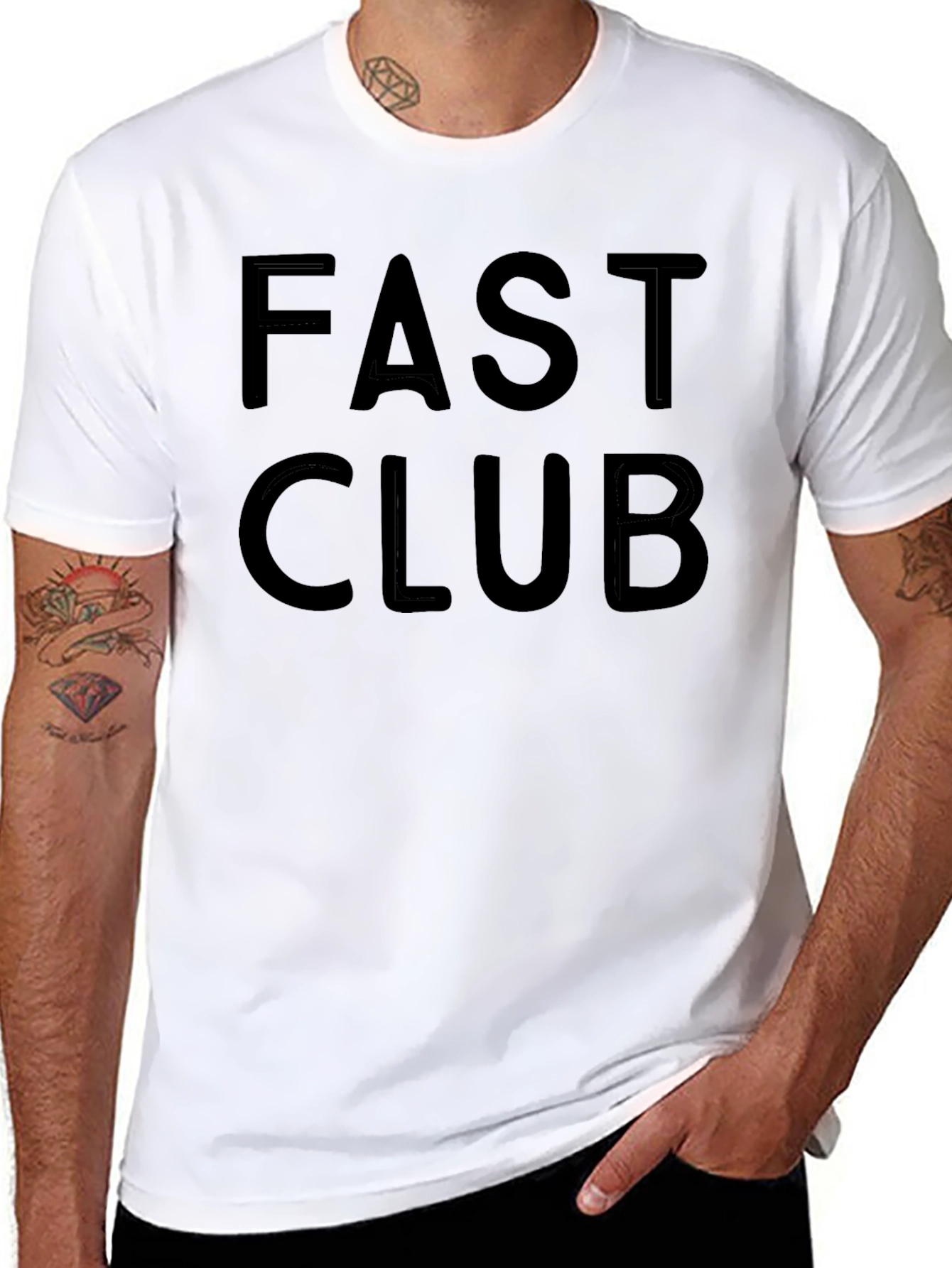 Fast Club Graphic Tee - Stylish Black T-Shirt