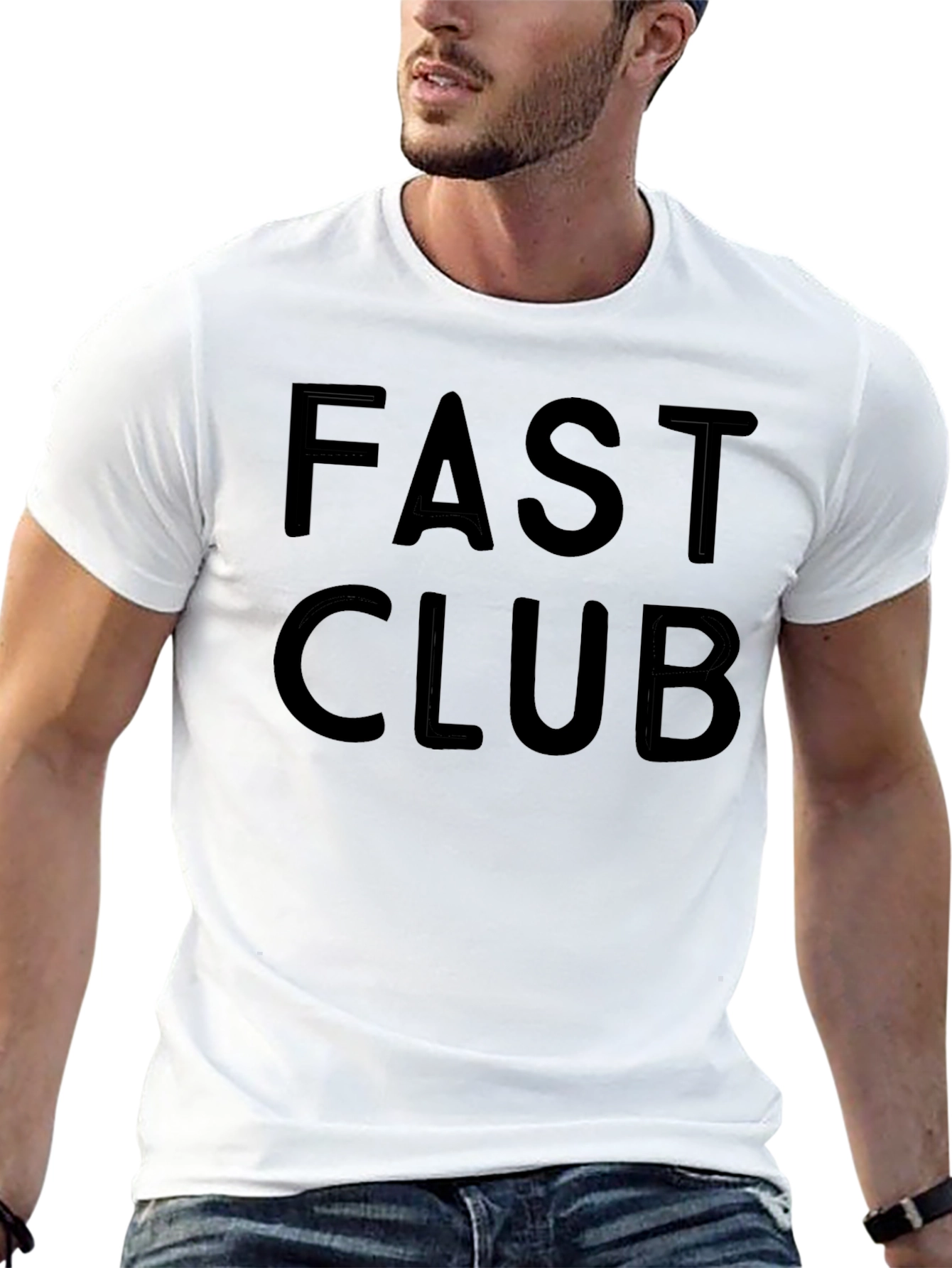 Fast Club Graphic Tee - Stylish Black T-Shirt