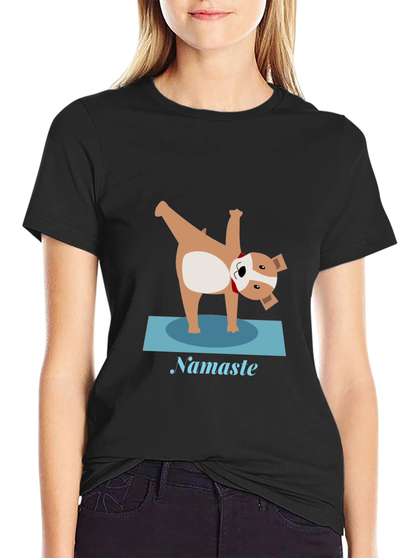 Yoga Dog Graphic Tee - Namaste T-Shirt