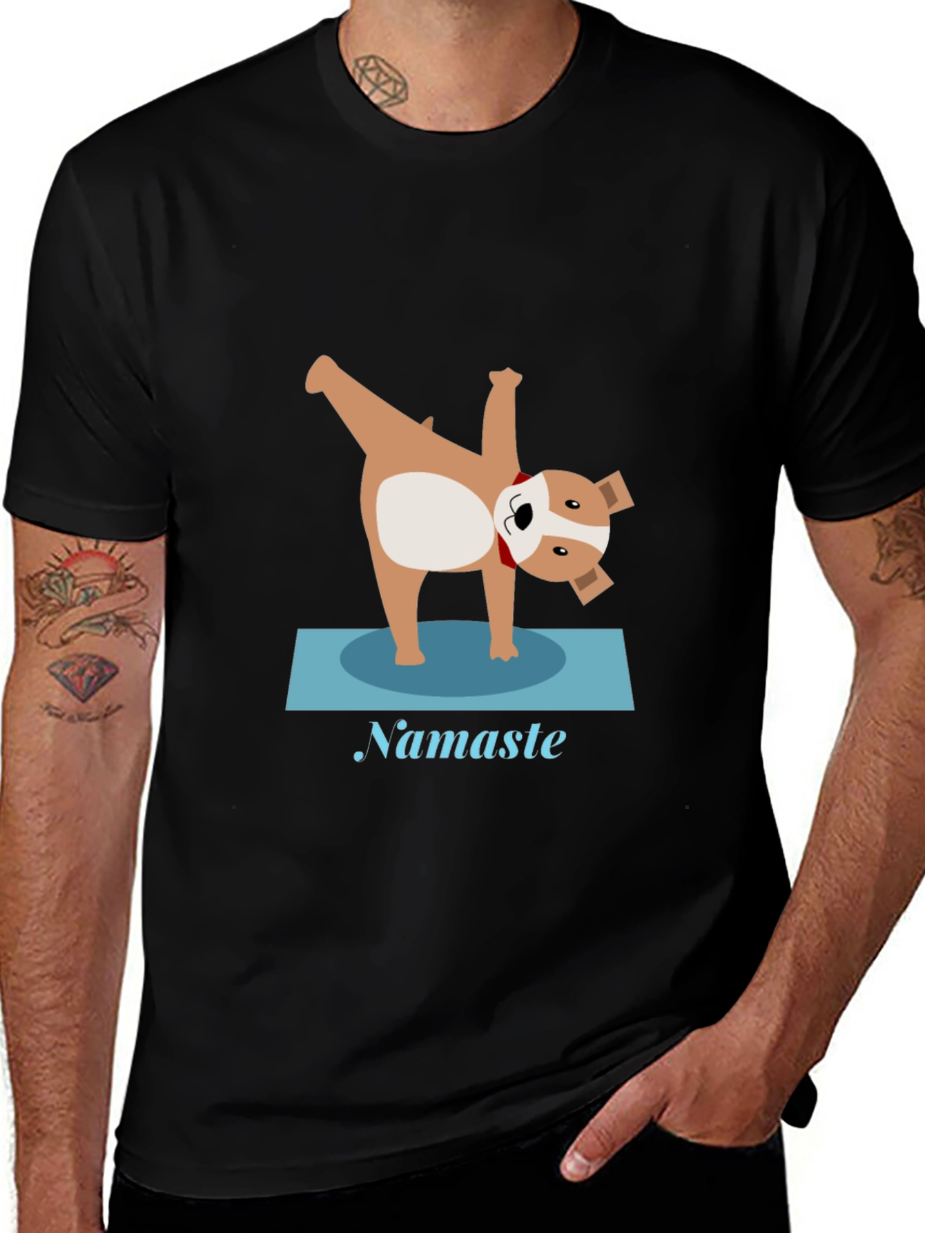 Yoga Dog Graphic Tee - Namaste T-Shirt
