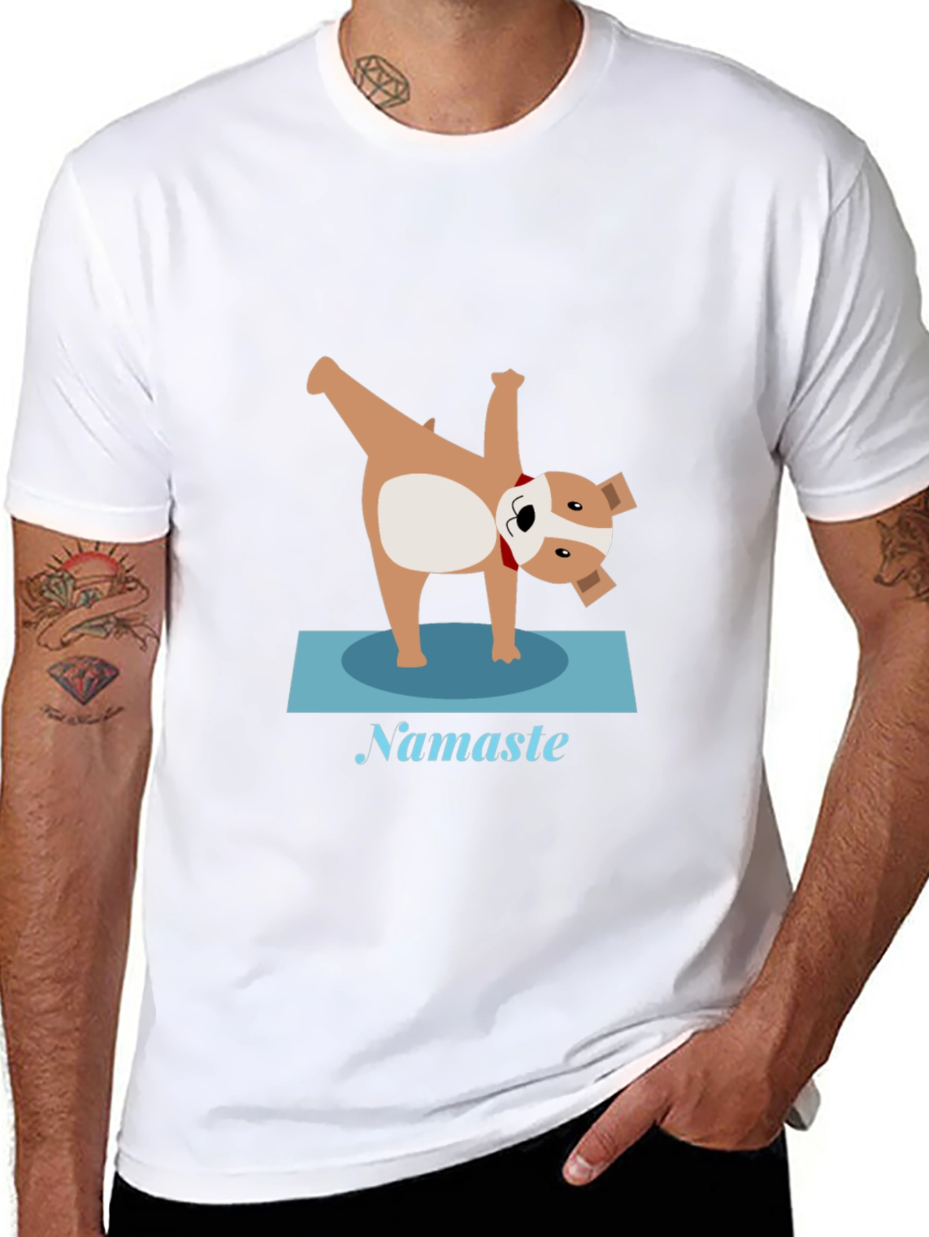 Yoga Dog Graphic Tee - Namaste T-Shirt