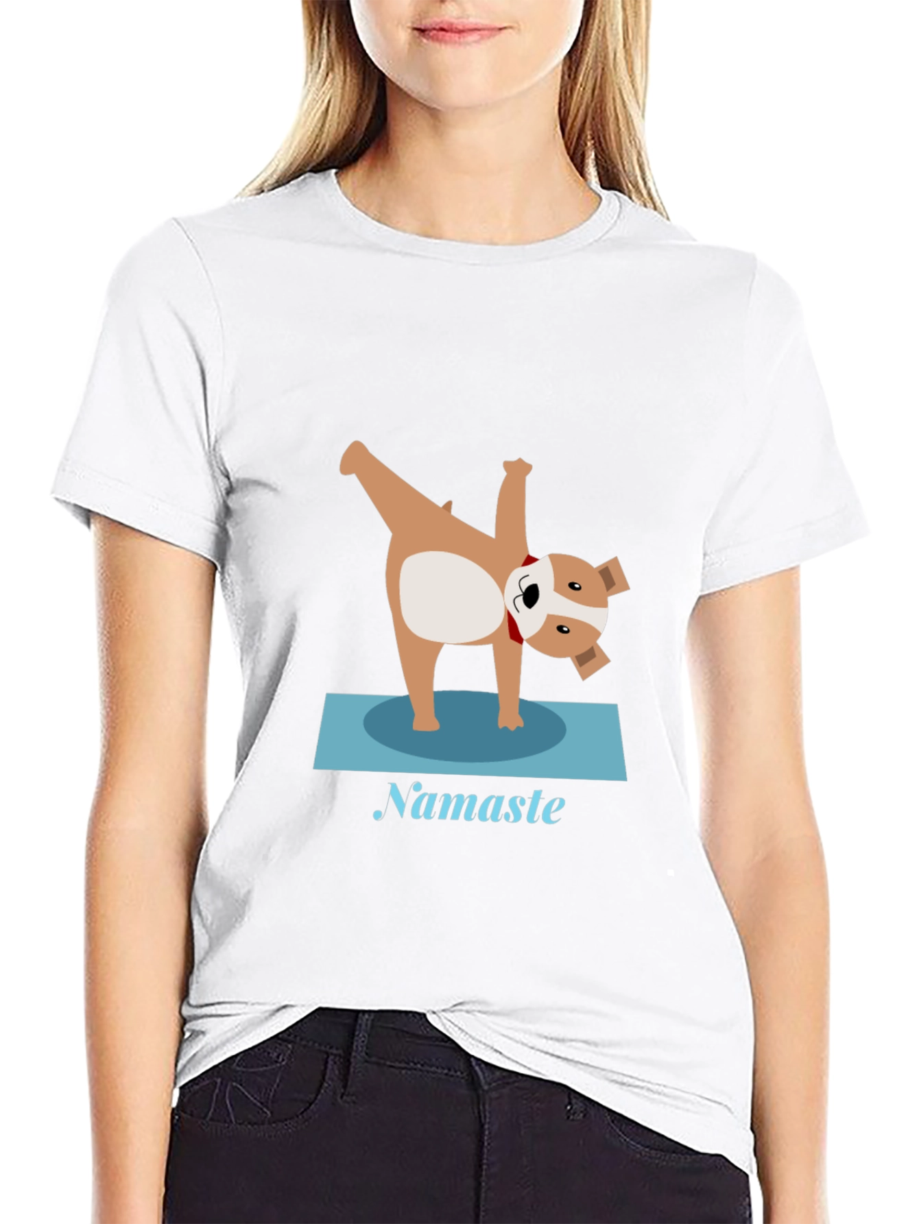 Yoga Dog Graphic Tee - Namaste T-Shirt