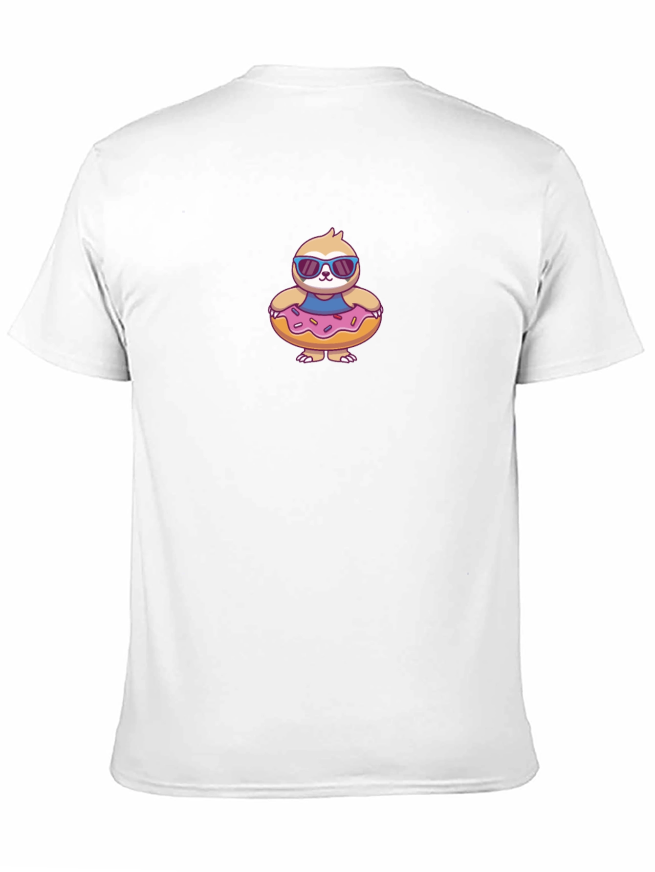 Cool Sloth in Donut Float T-Shirt