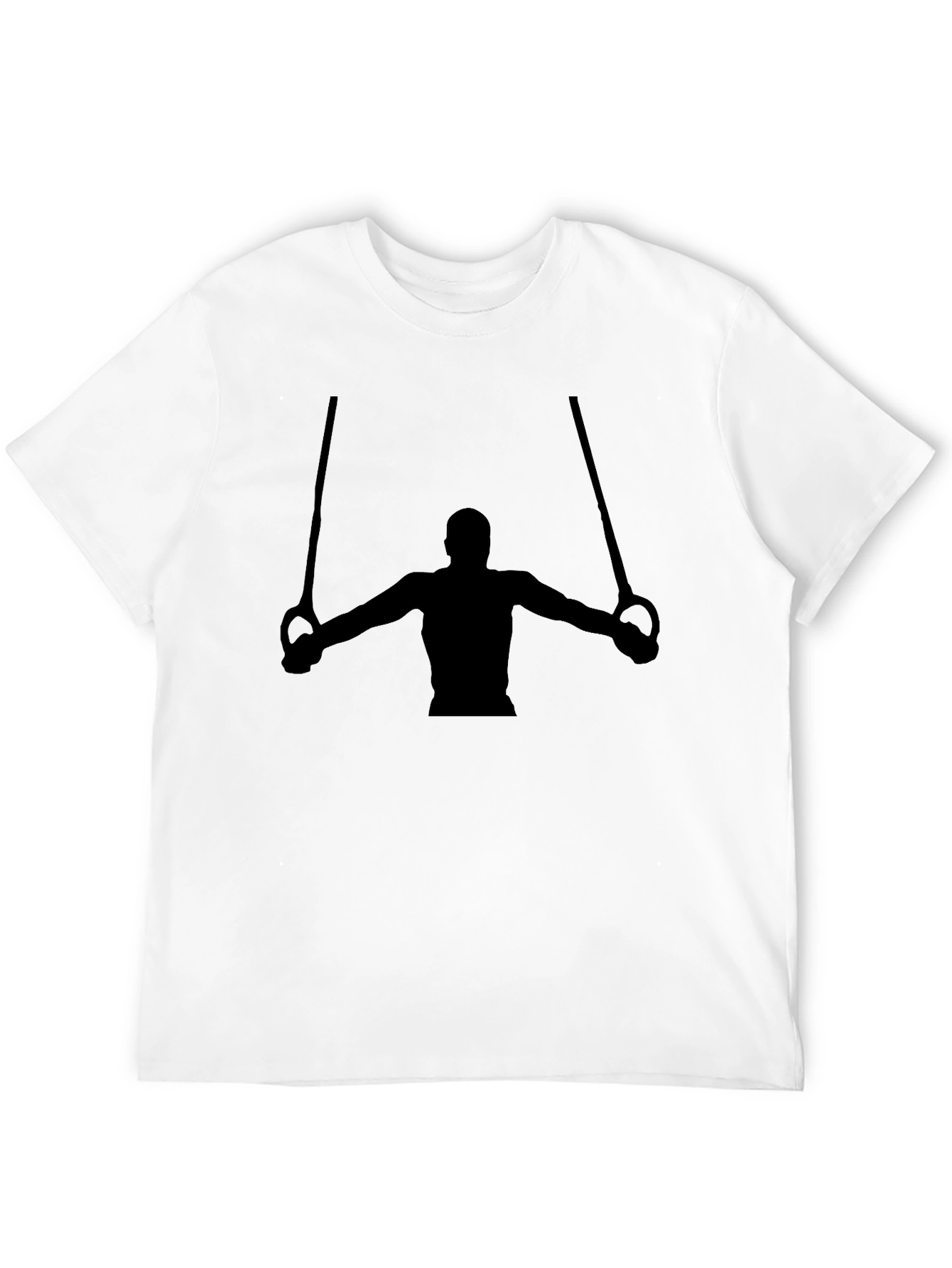 Gymnast Rings Graphic T-Shirt - Black Cotton