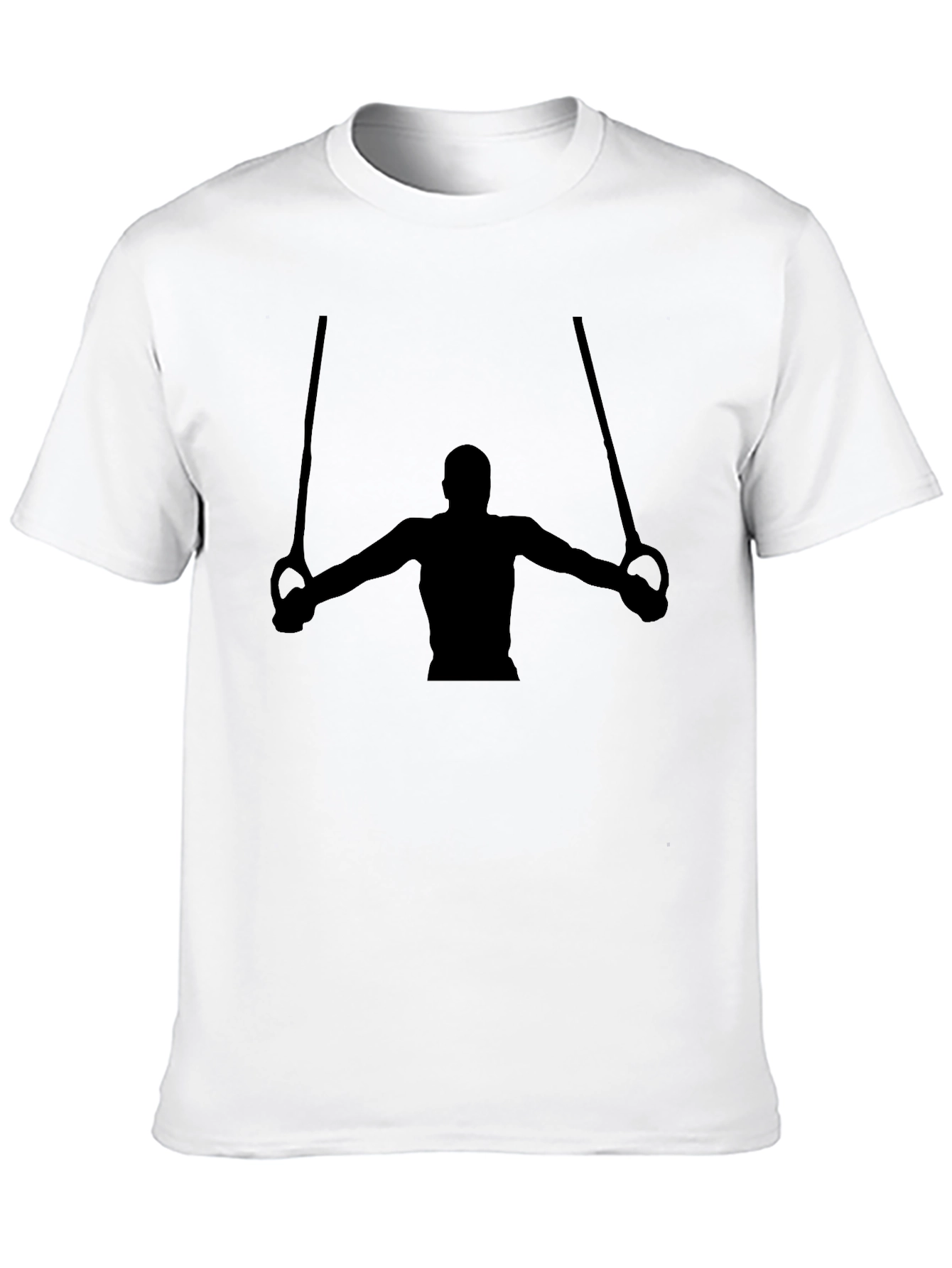 Gymnast Rings Graphic T-Shirt - Black Cotton