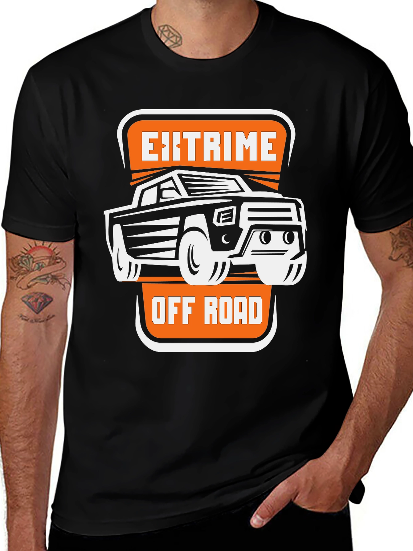 Extreme Off Road T-Shirt Black Cotton Tee