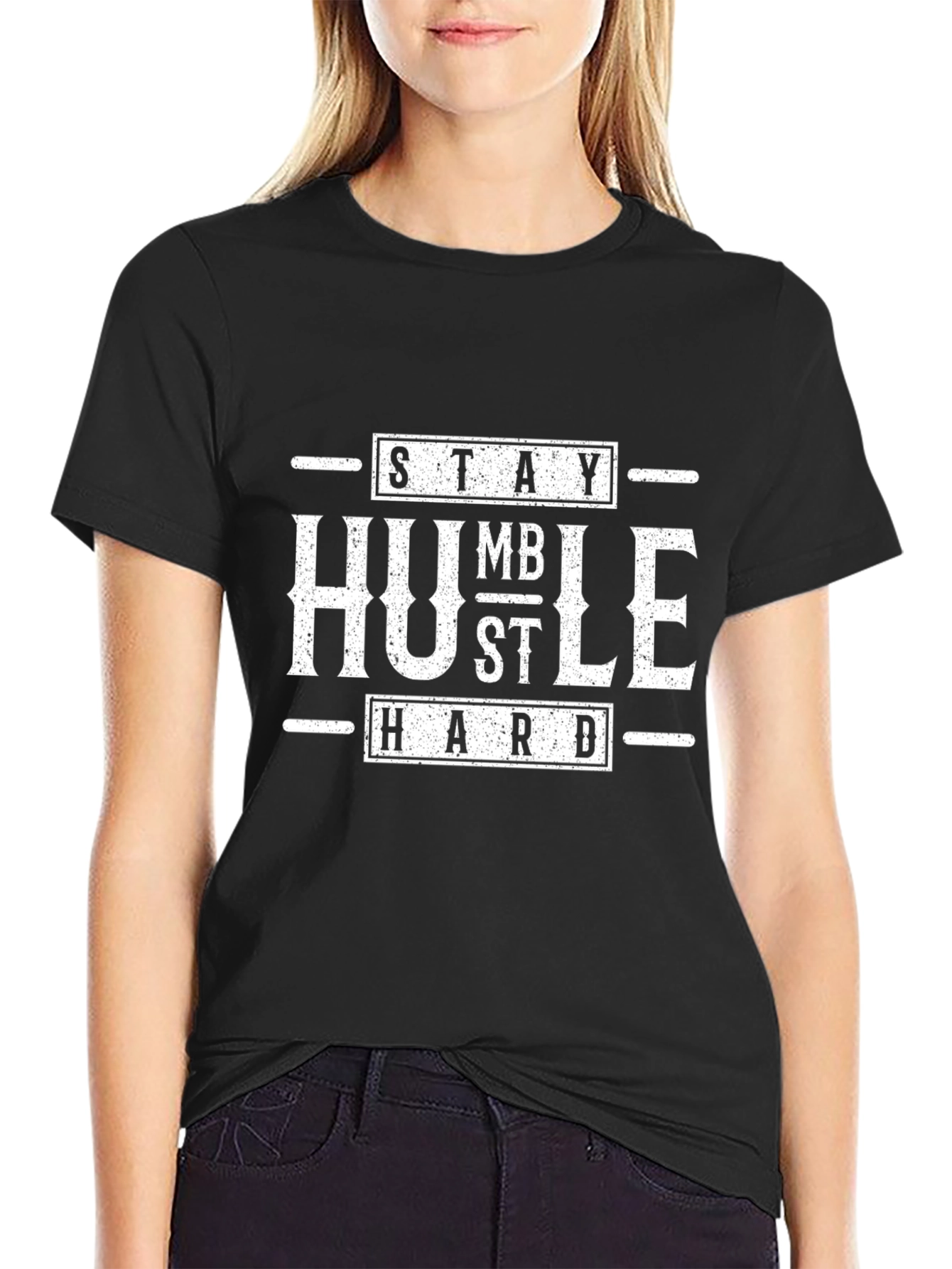 Stay Humble Hustle Hard Black T-Shirt