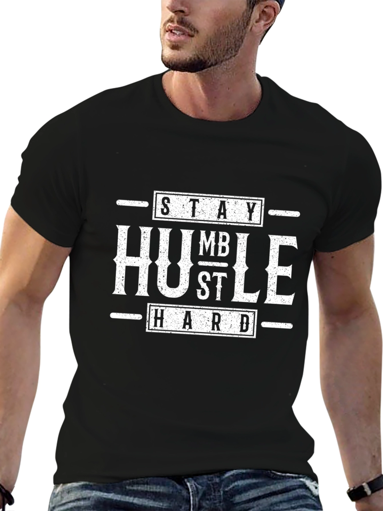 Stay Humble Hustle Hard Black T-Shirt