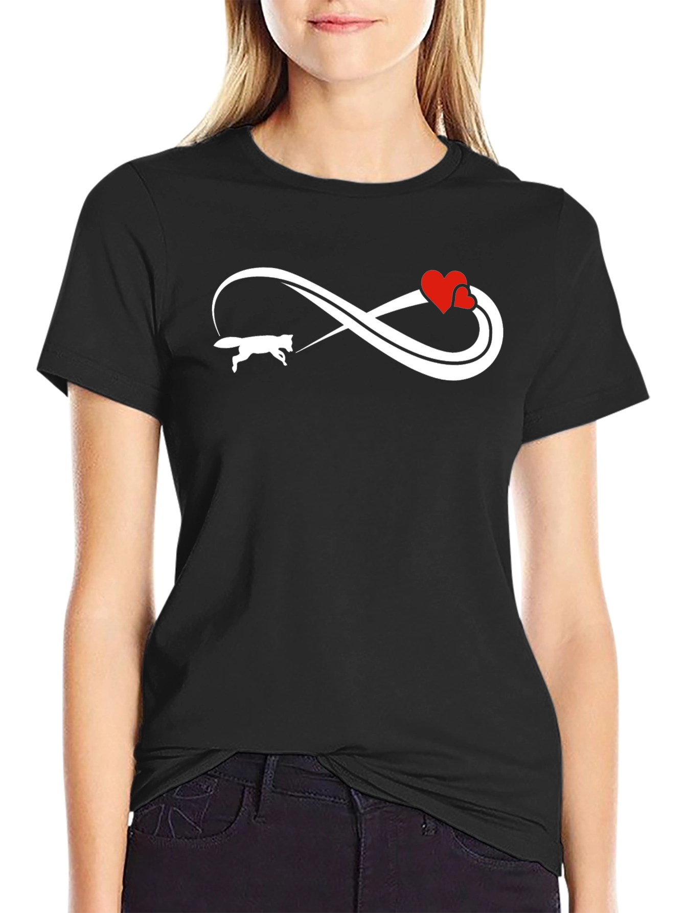 Dog Lover Infinity Heart Graphic Tee