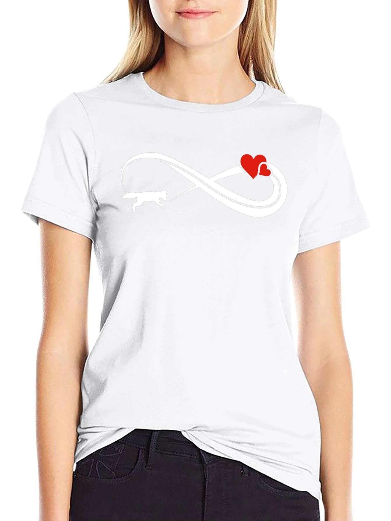 Dog Lover Infinity Heart Graphic Tee