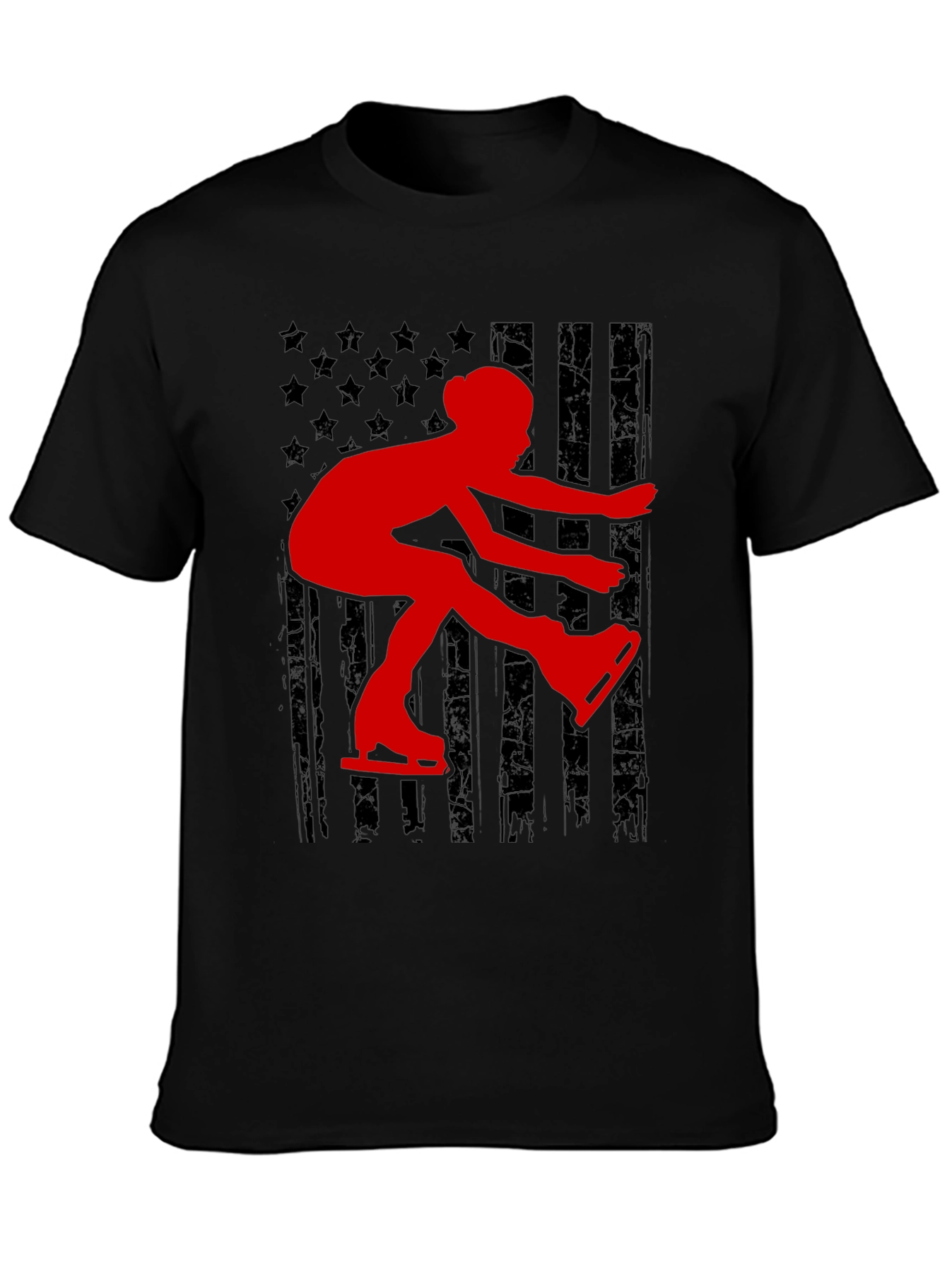 Figure Skating USA Flag T-Shirt