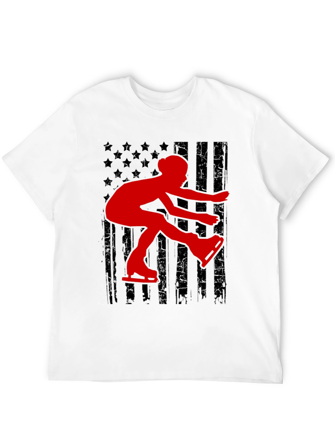 Figure Skating USA Flag T-Shirt