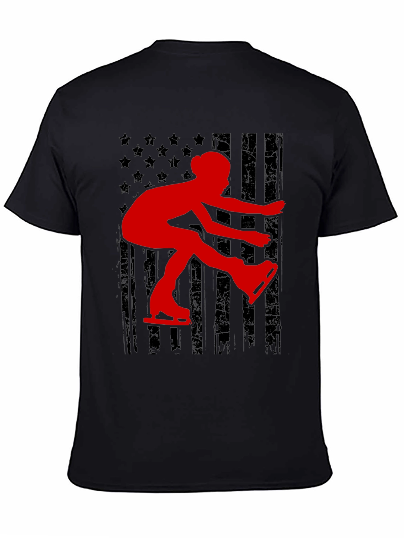 Figure Skating USA Flag T-Shirt