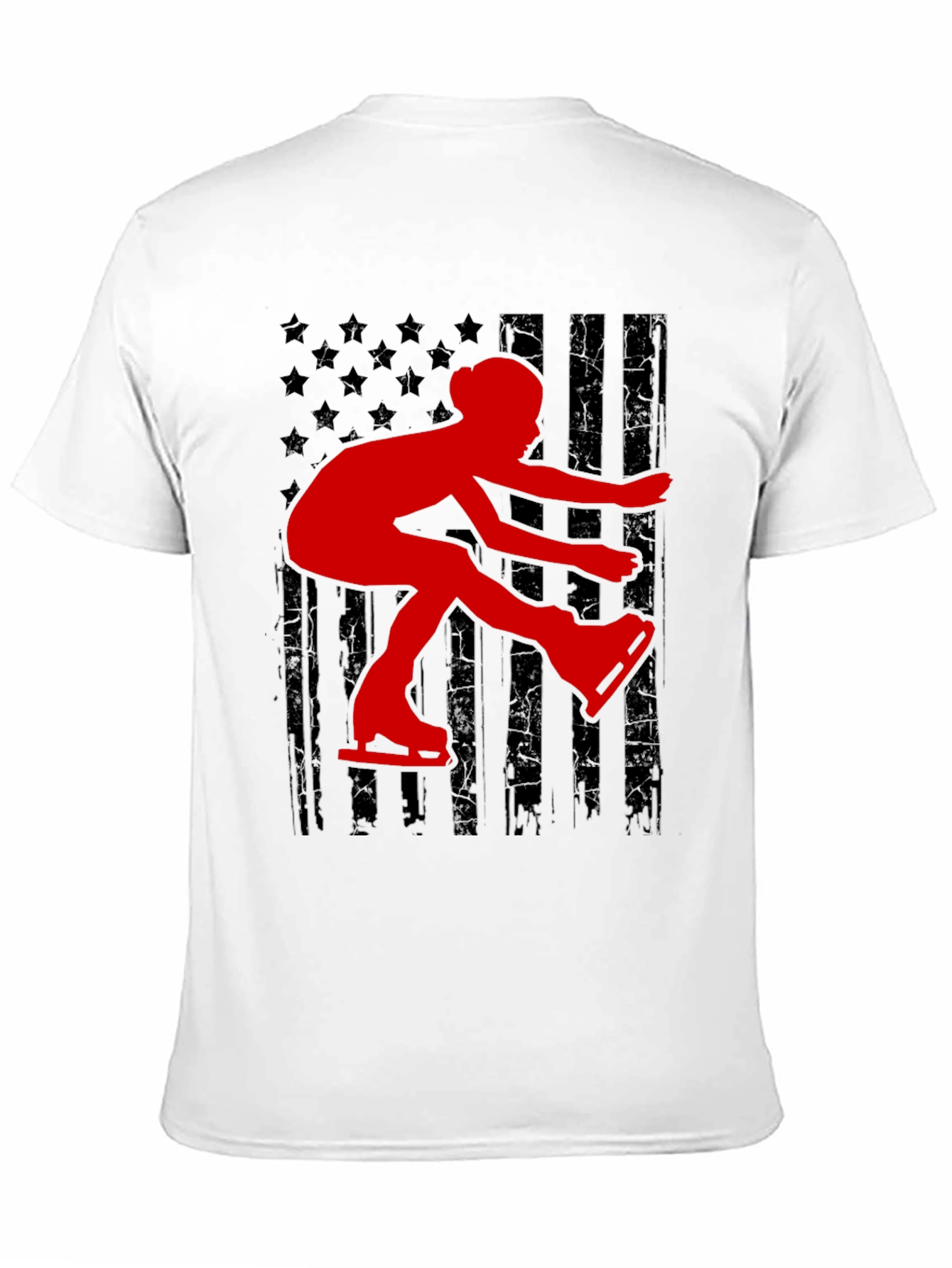 Figure Skating USA Flag T-Shirt