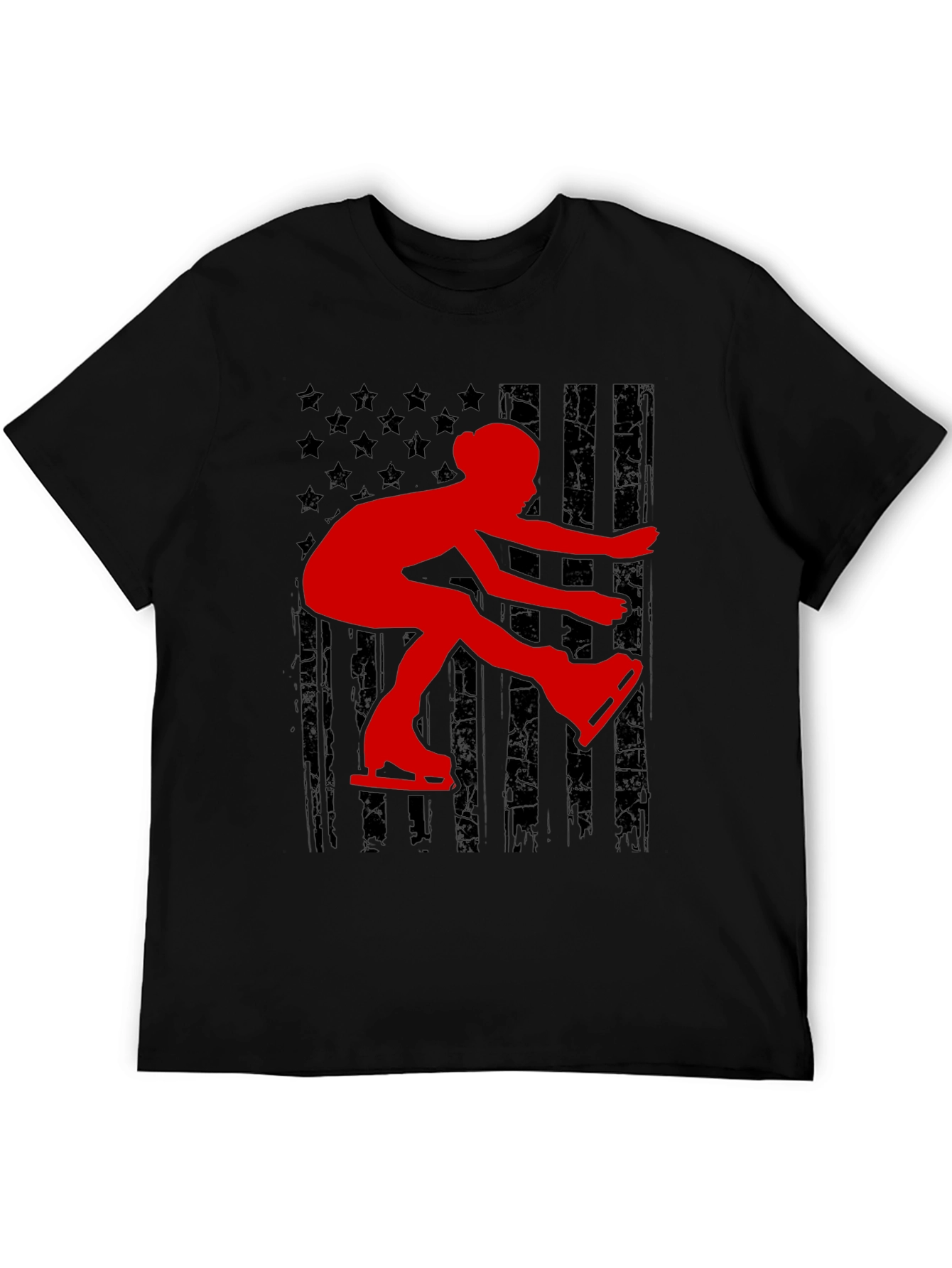 Figure Skating USA Flag T-Shirt