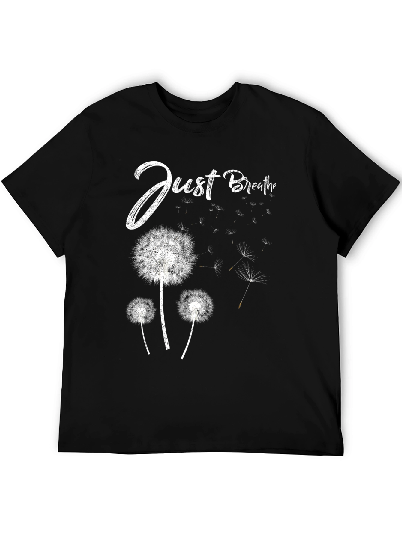 Just Breathe Dandelion Graphic Tee - Relaxed Fit