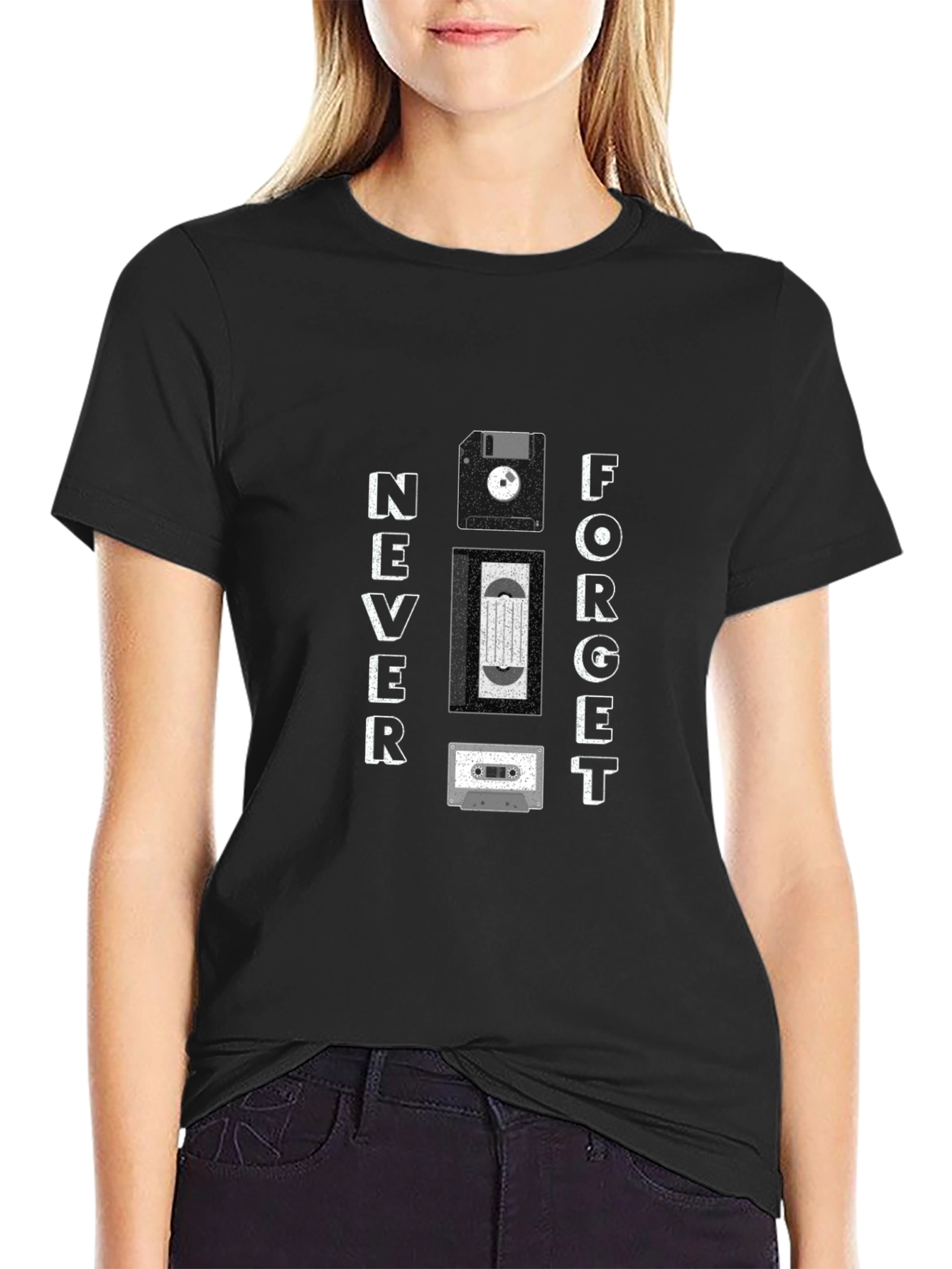 Never Forget Retro Tech T-Shirt