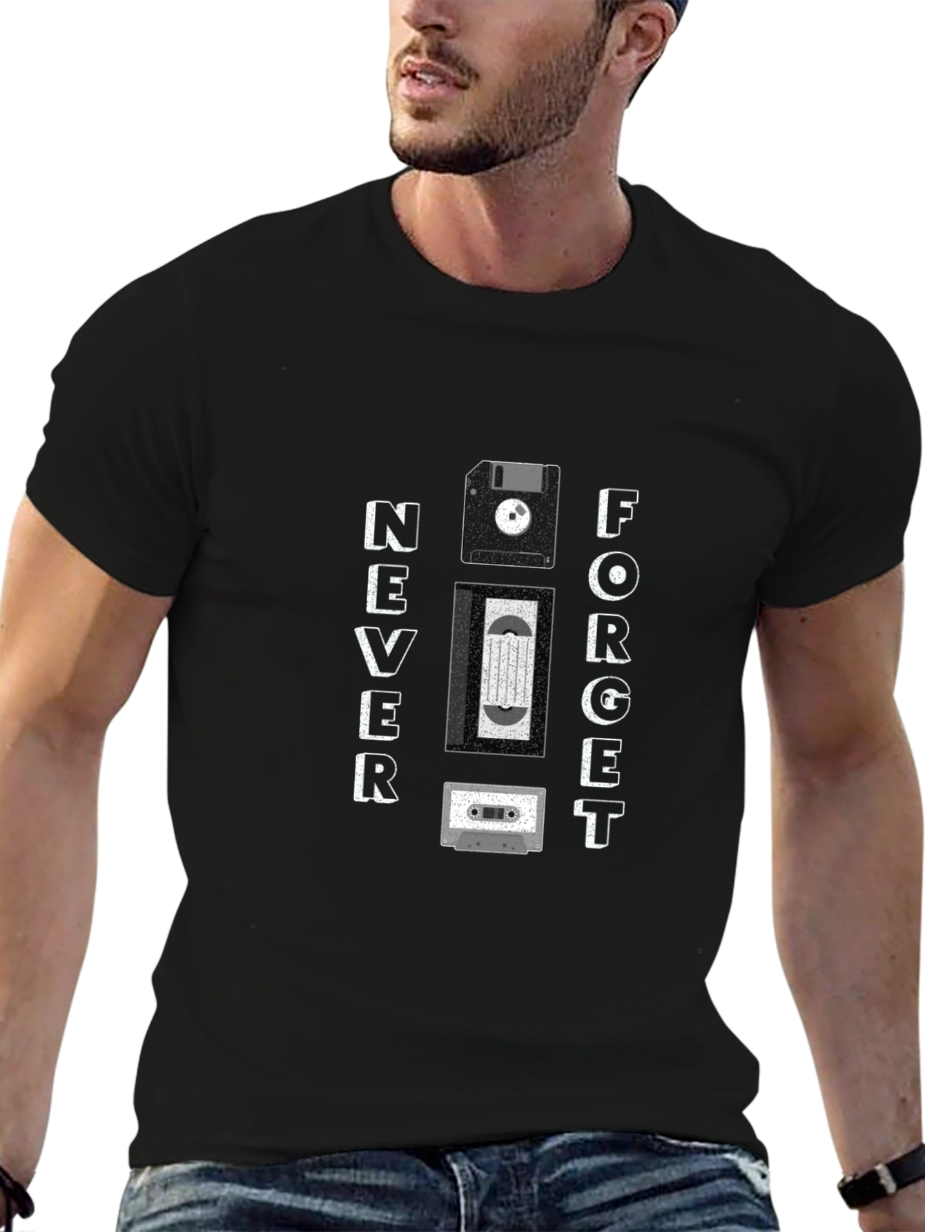 Never Forget Retro Tech T-Shirt