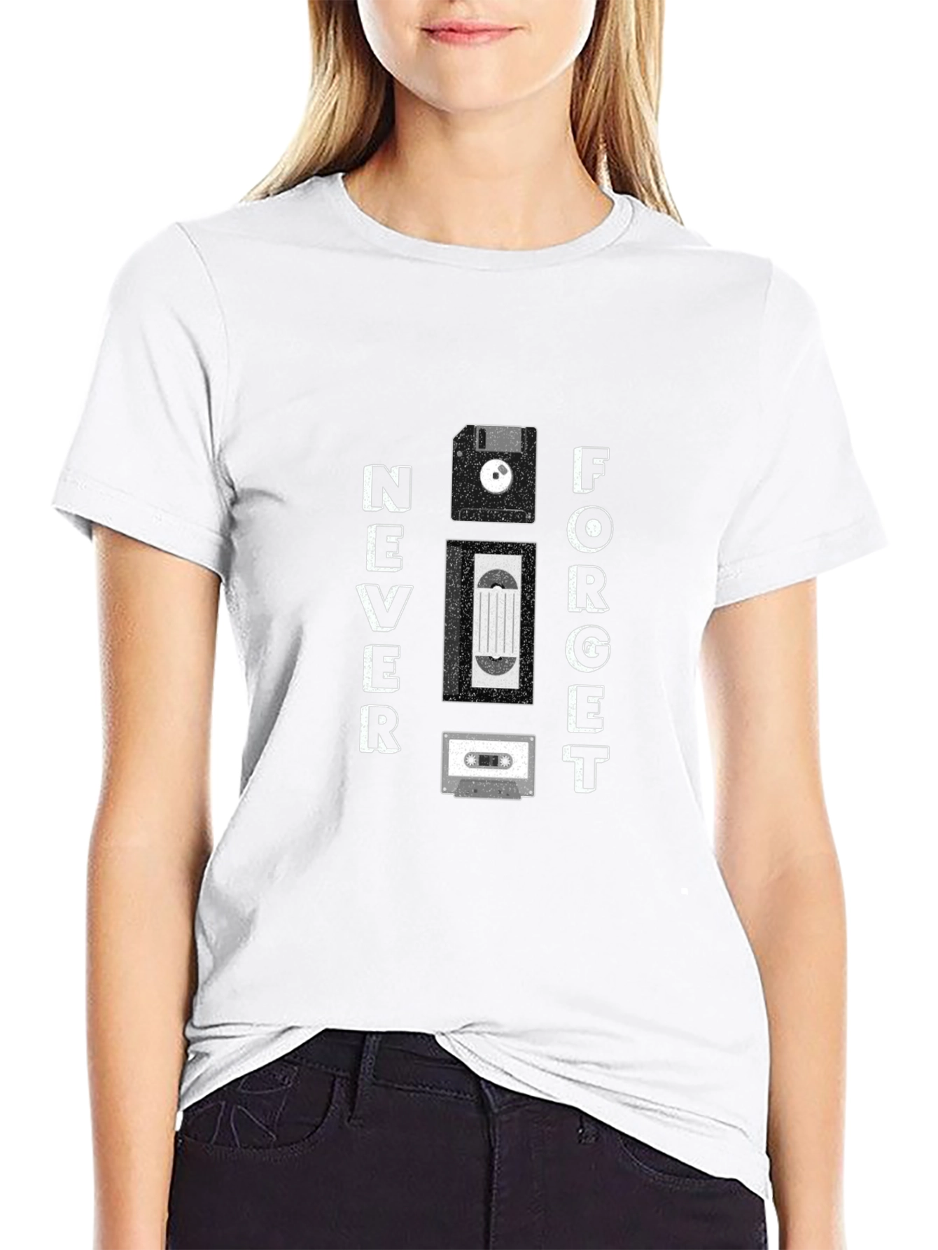 Never Forget Retro Tech T-Shirt