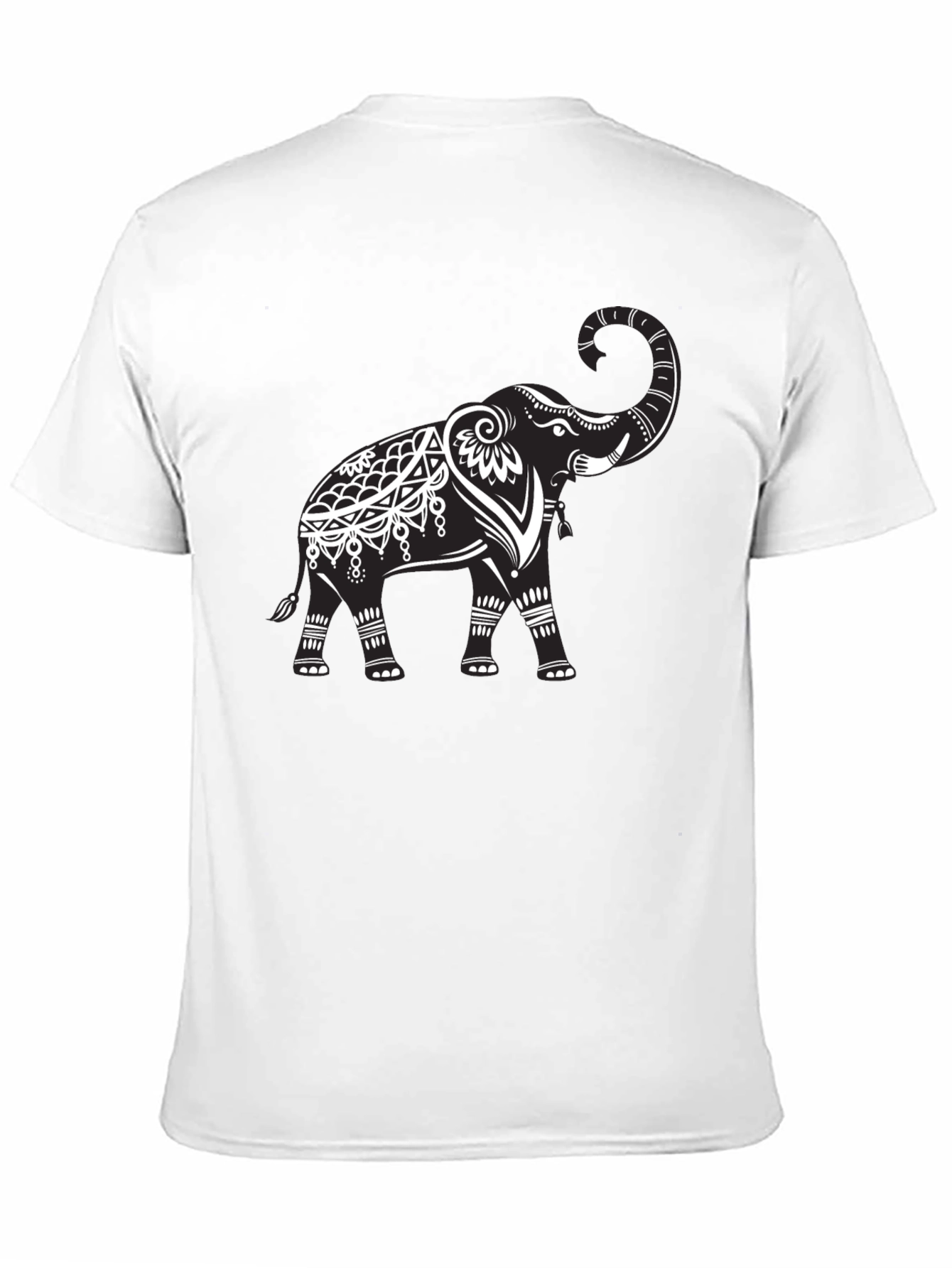 Elephant Graphic Tee - Black Cotton Comfort