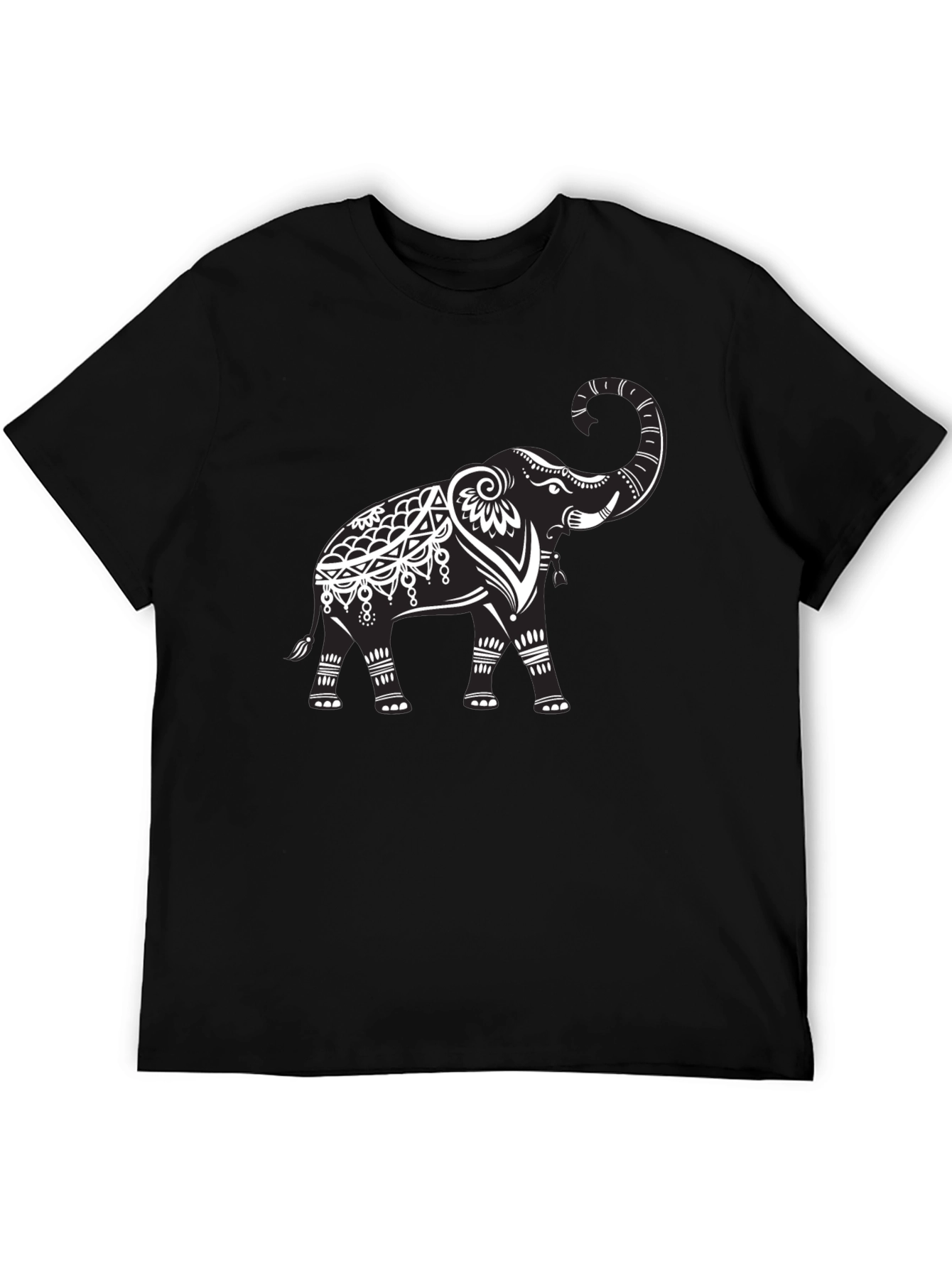 Elephant Graphic Tee - Black Cotton Comfort