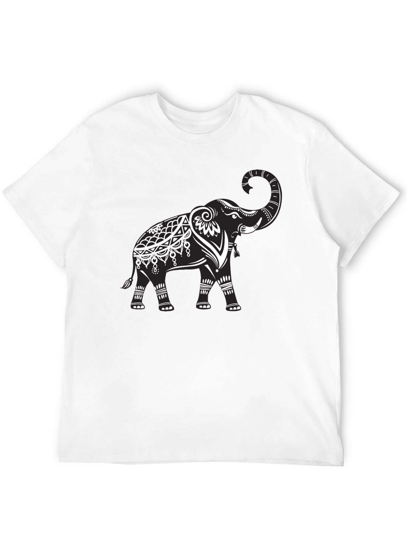 Elephant Graphic Tee - Black Cotton Comfort