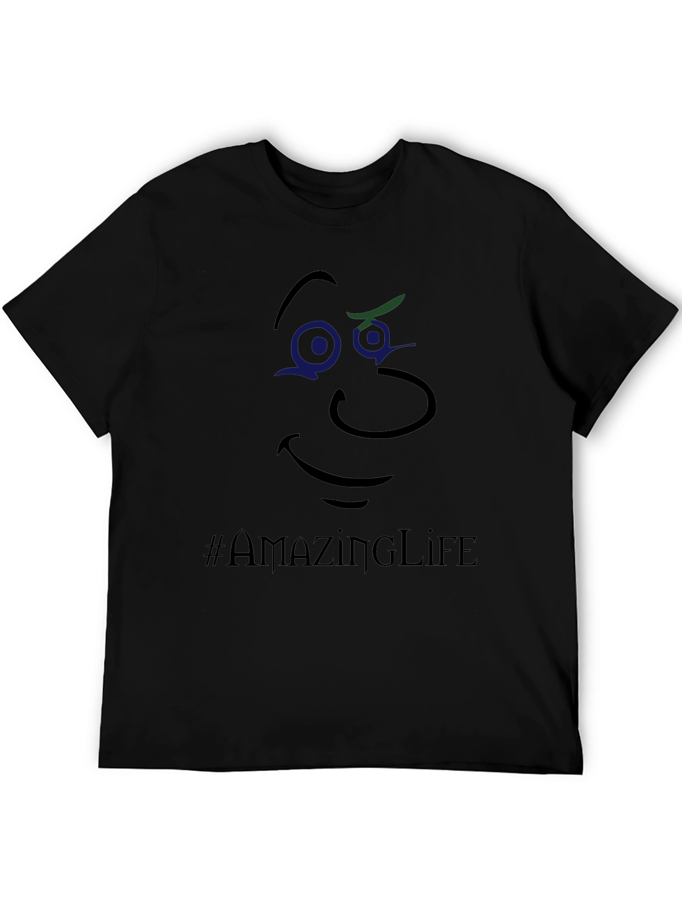 Whimsical Face Graphic Tee - #AmazingLife
