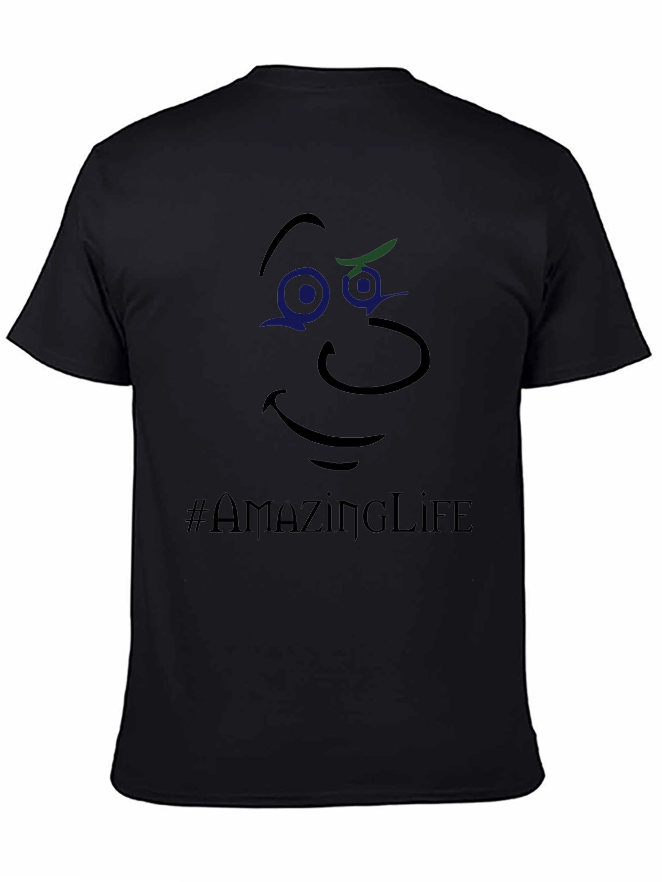 Whimsical Face Graphic Tee - #AmazingLife