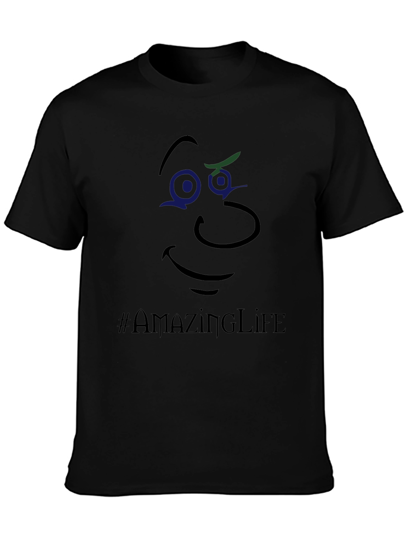 Whimsical Face Graphic Tee - #AmazingLife