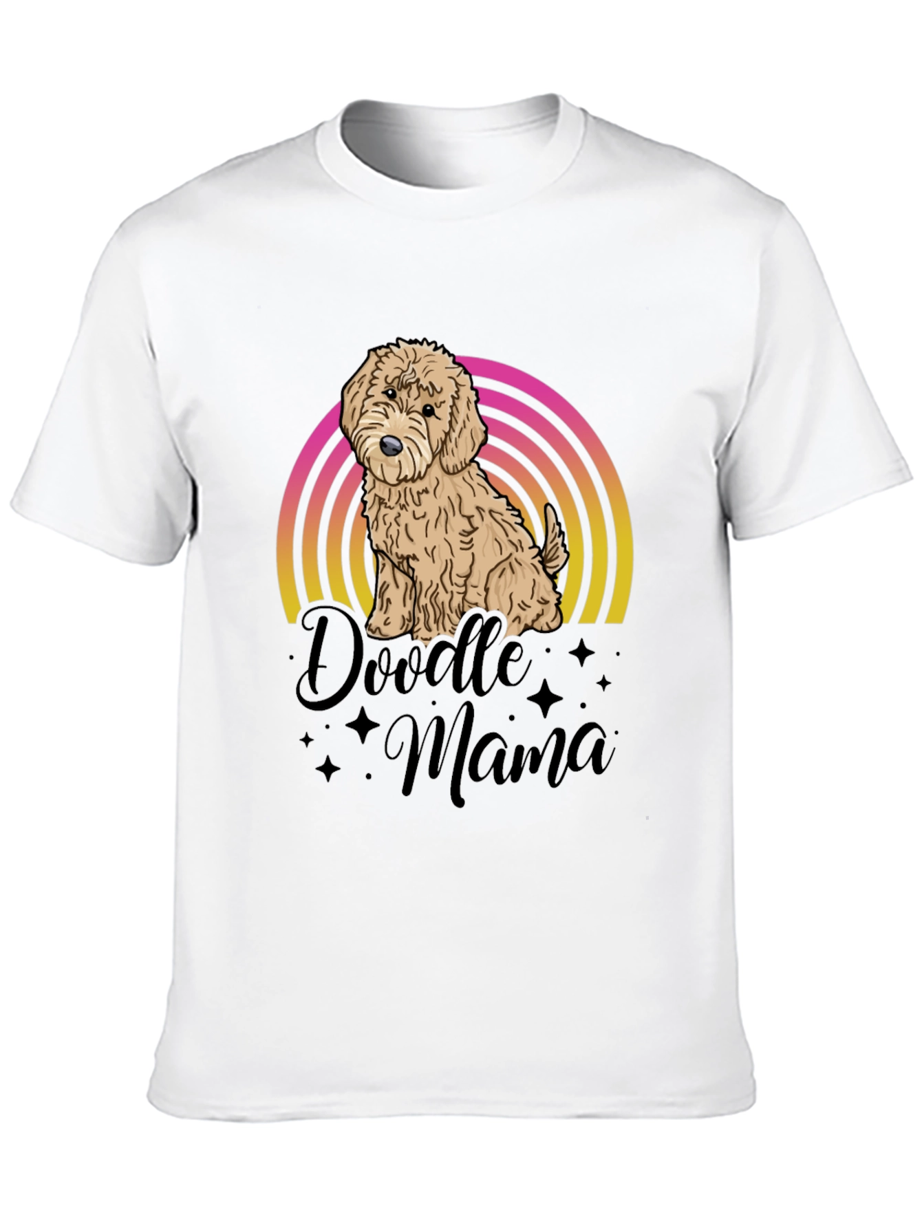 Doodle Mama Dog T-Shirt - Cute Rainbow Design