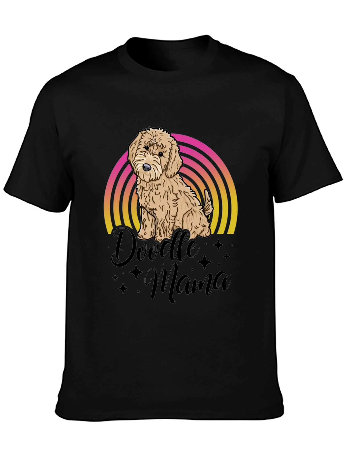Doodle Mama Dog T-Shirt - Cute Rainbow Design