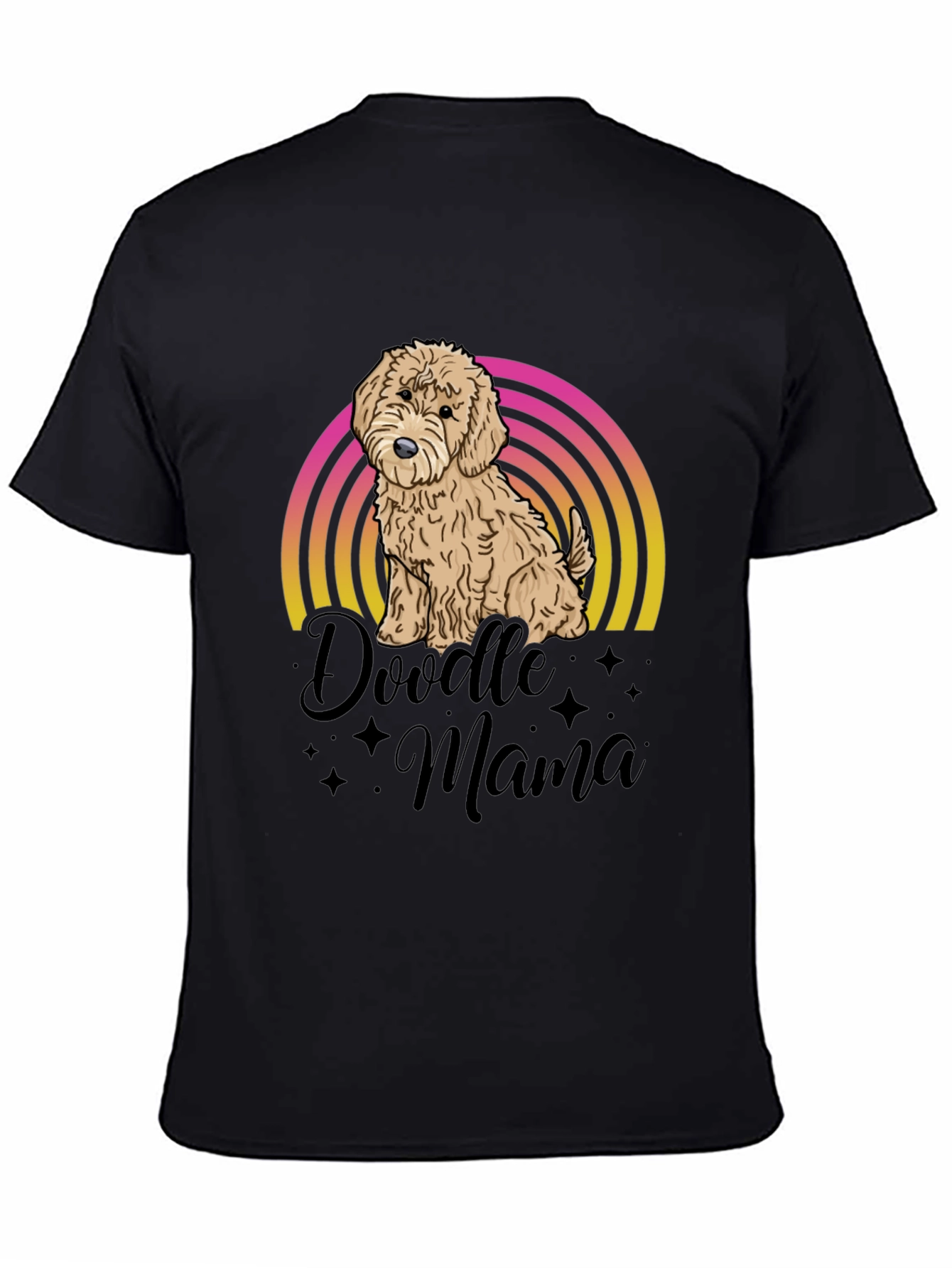 Doodle Mama Dog T-Shirt - Cute Rainbow Design