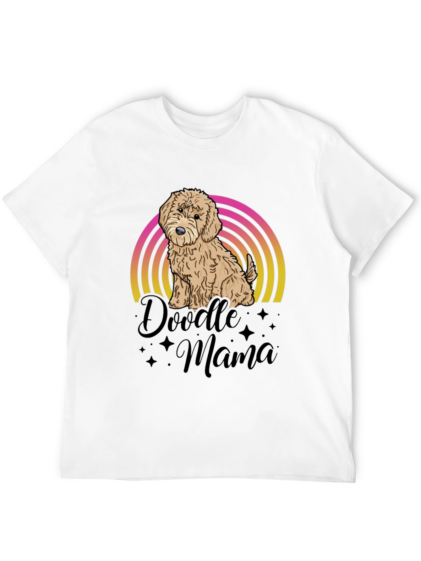 Doodle Mama Dog T-Shirt - Cute Rainbow Design