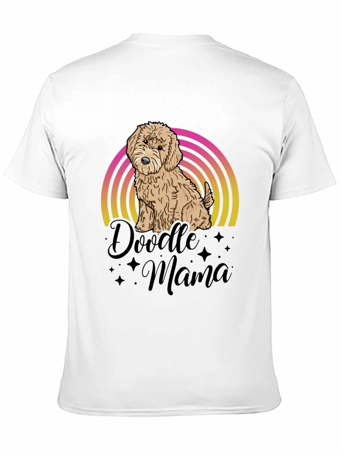 Doodle Mama Dog T-Shirt - Cute Rainbow Design