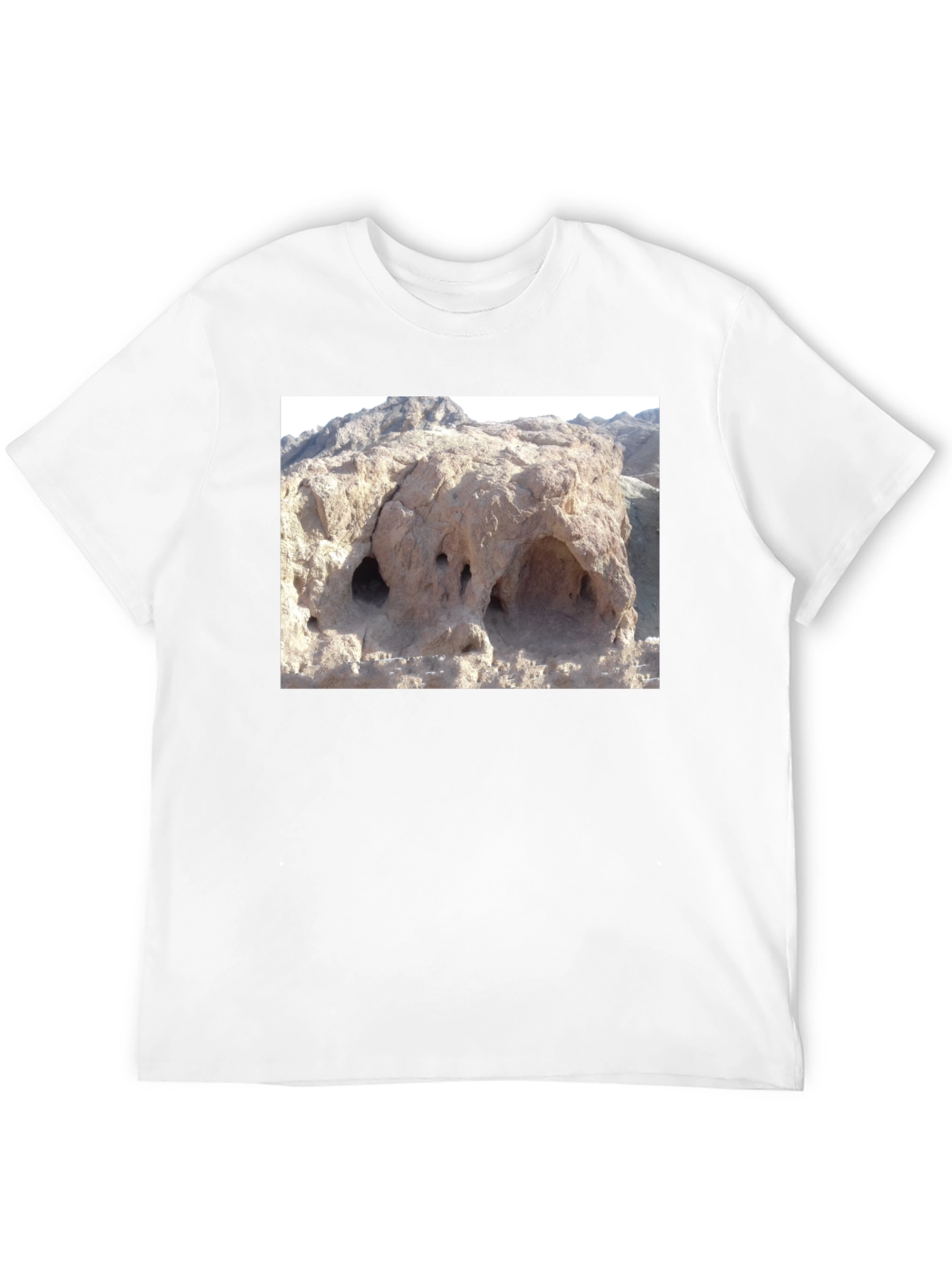 Novelty Rock Formation Graphic Tee - Unique Design