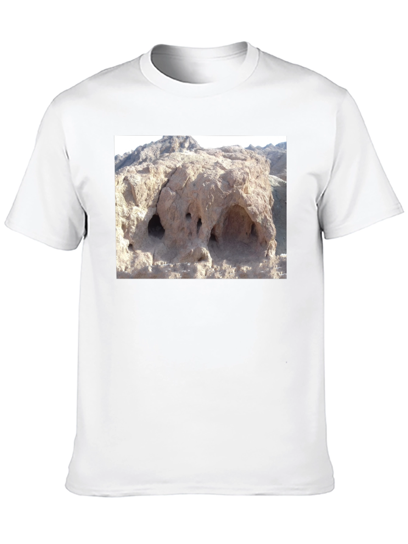 Novelty Rock Formation Graphic Tee - Unique Design