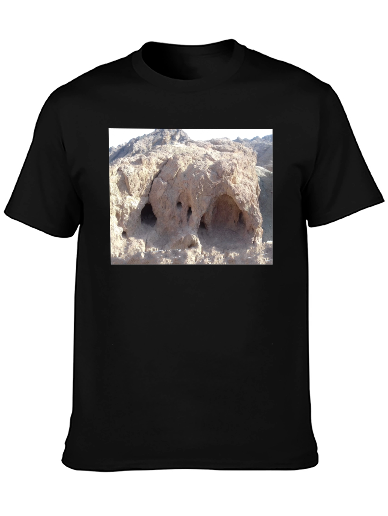 Novelty Rock Formation Graphic Tee - Unique Design