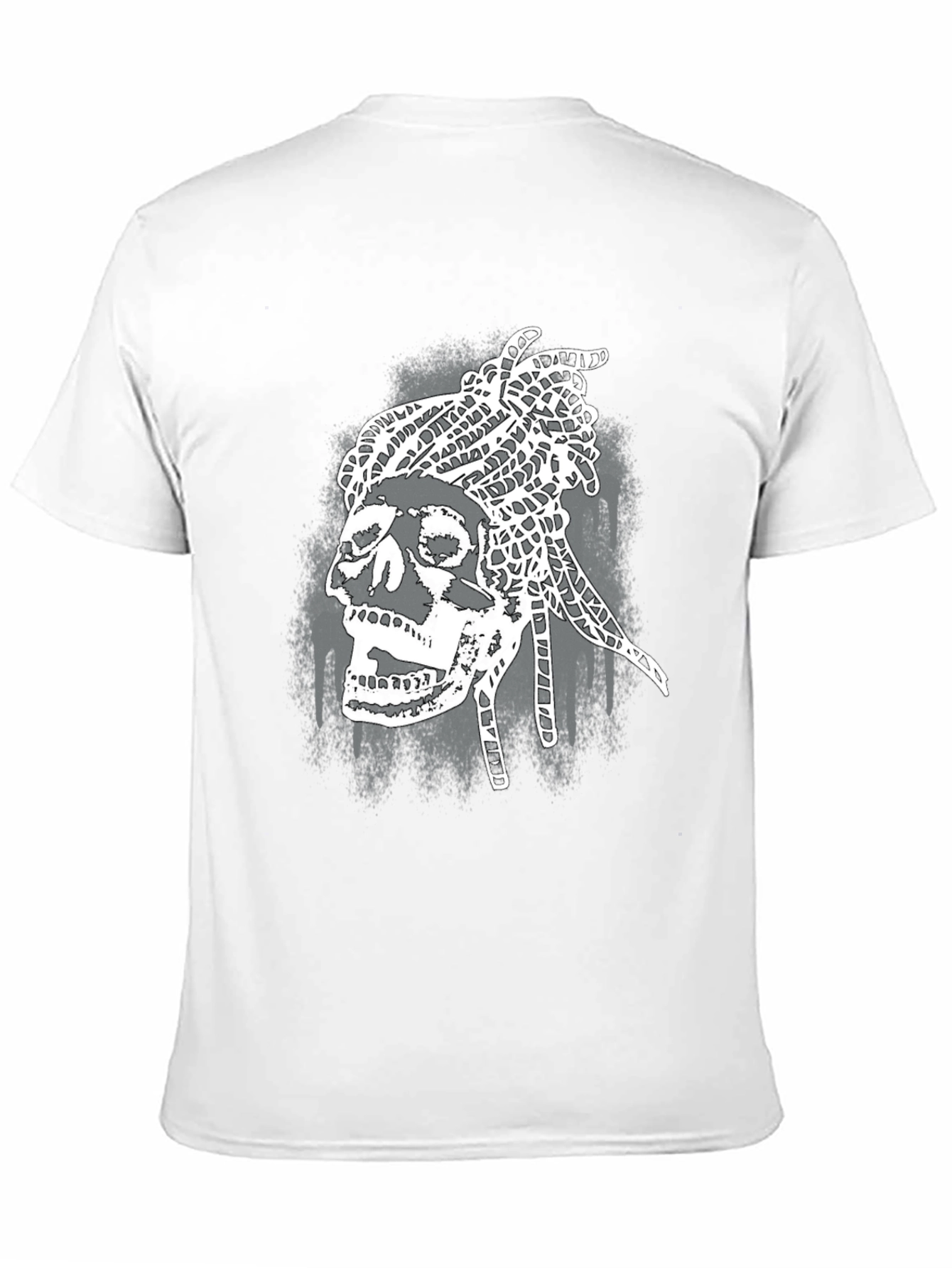 Skull Dreadlocks Graphic Tee - Black T-Shirt